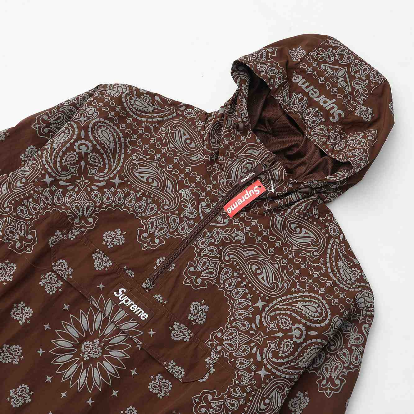 Supreme Reflective Bandana Anorak 'Brown' - DesignerGu