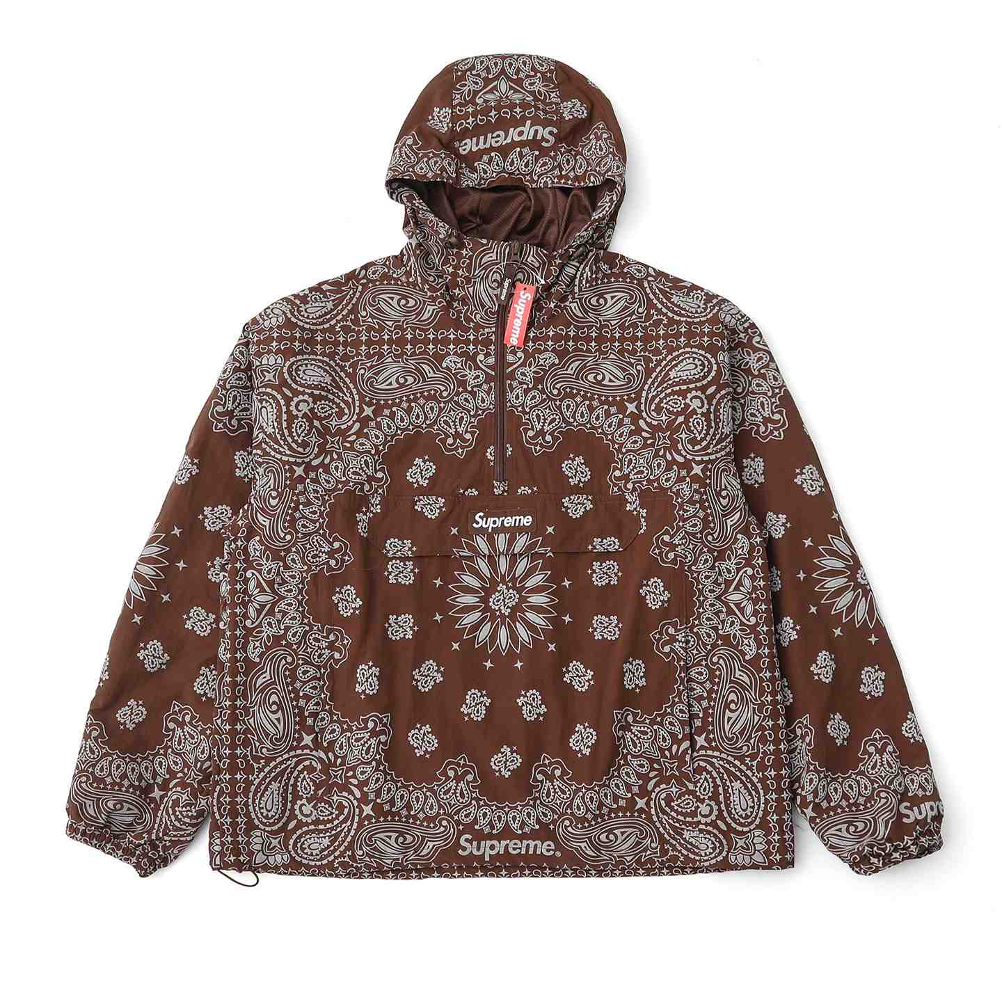 Supreme Reflective Bandana Anorak 'Brown' - DesignerGu