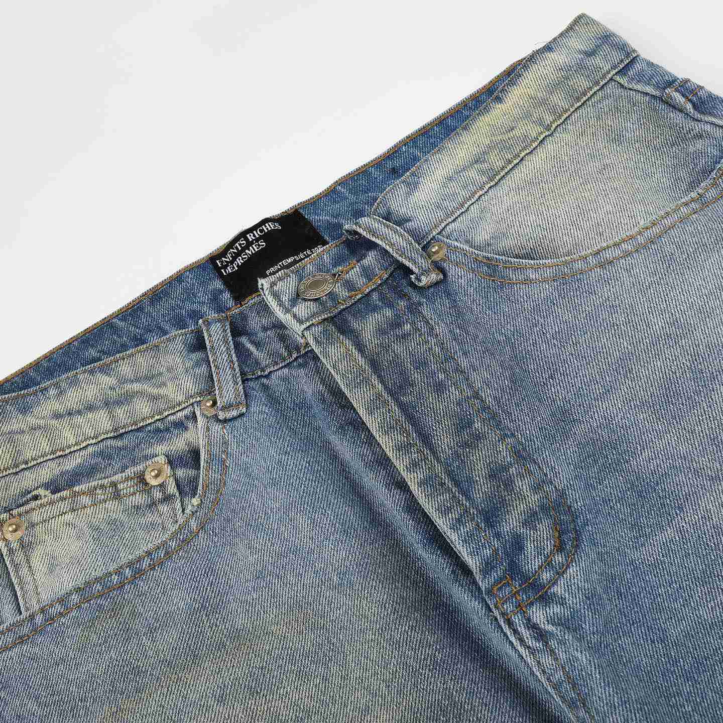 Enfants Riches Déprimés Wider Flare Leg Jeans 'Blue Wash' - DesignerGu
