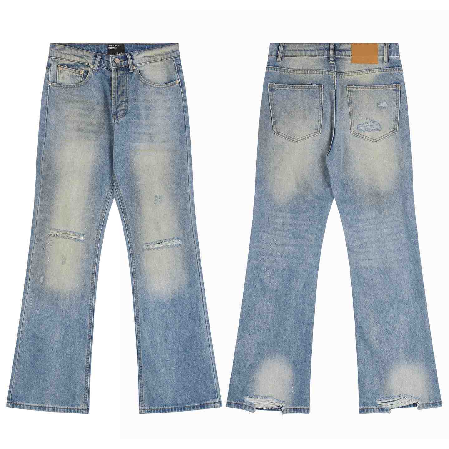 Enfants Riches Déprimés Wider Flare Leg Jeans 'Blue Wash' - DesignerGu