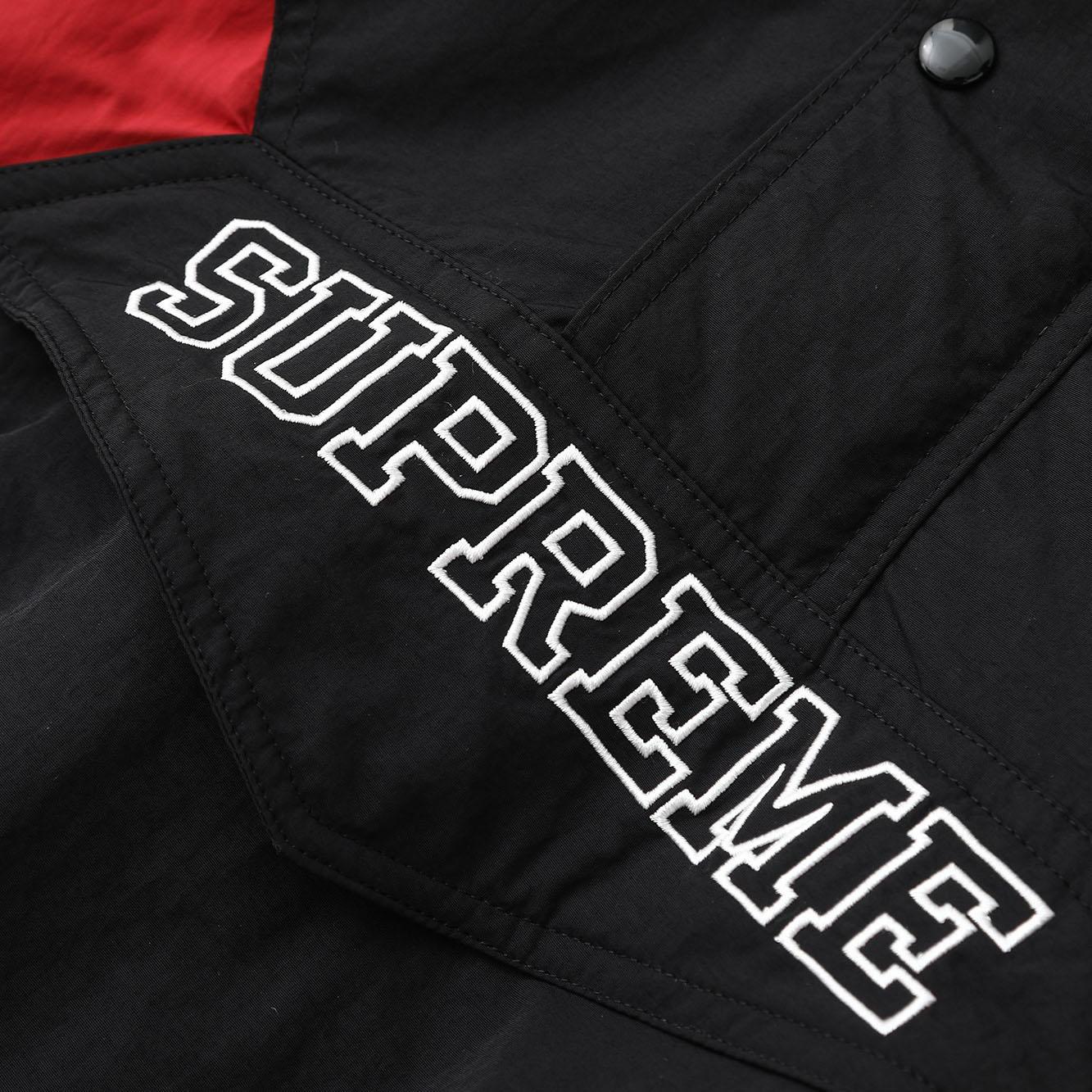 Supreme x Salem Half Zip Stadium Jacket 'Black' - DesignerGu