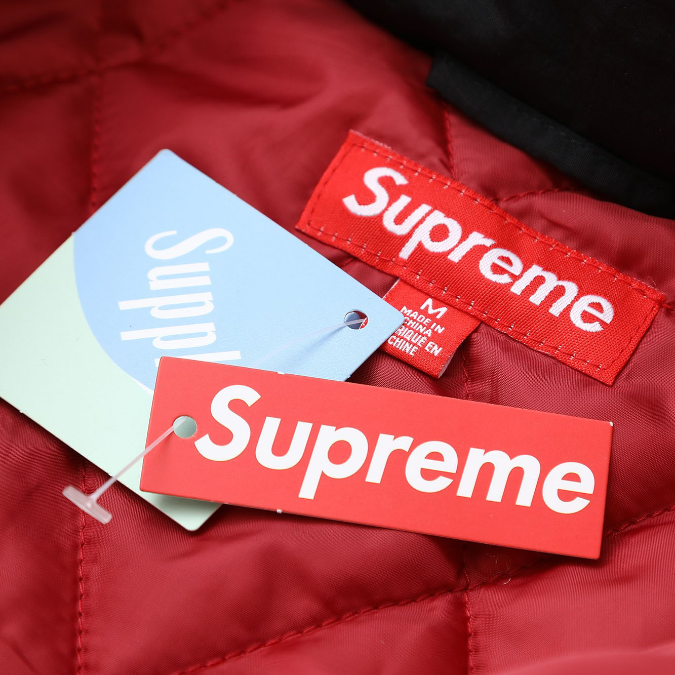 Supreme x Salem Half Zip Stadium Jacket 'Black' - DesignerGu