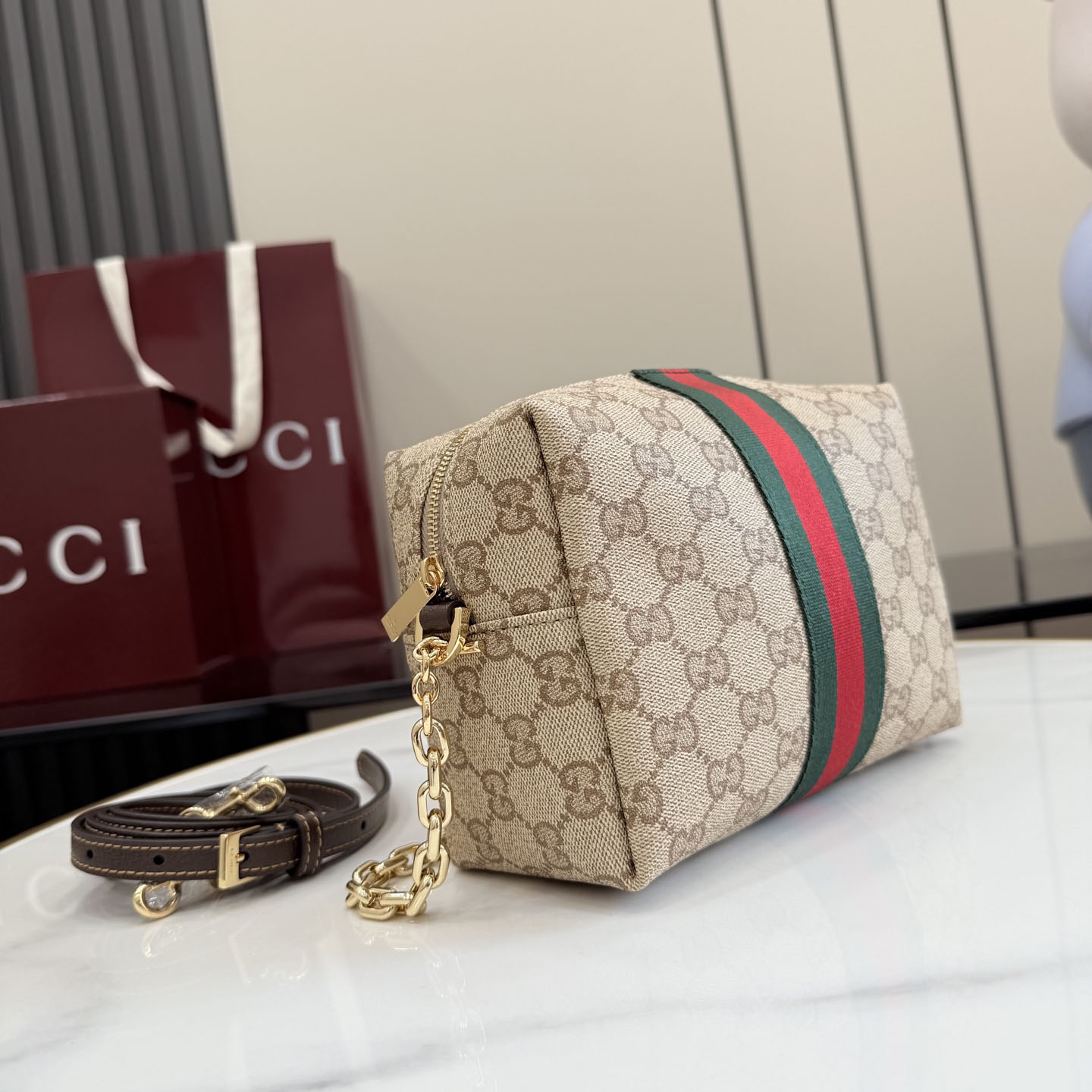 Gucci Mini Camera Bag With Web  A006XF - DesignerGu