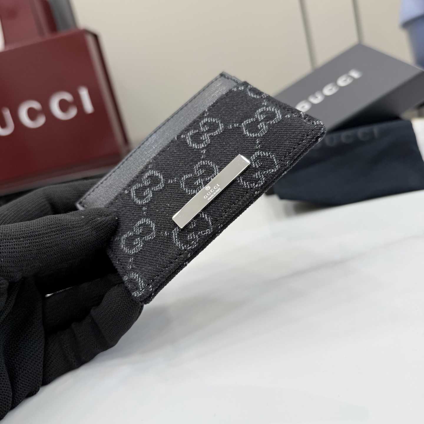 Gucci Card case With Gucci Plaque 875795 - DesignerGu