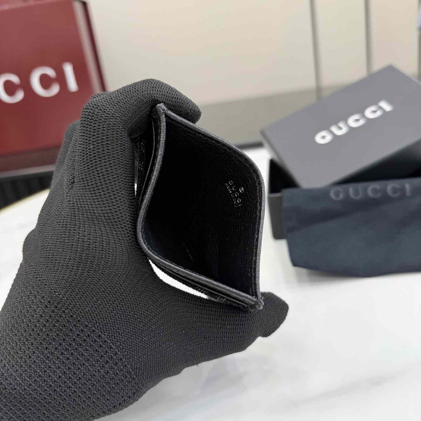 Gucci Card case With Gucci Plaque 875795 - DesignerGu
