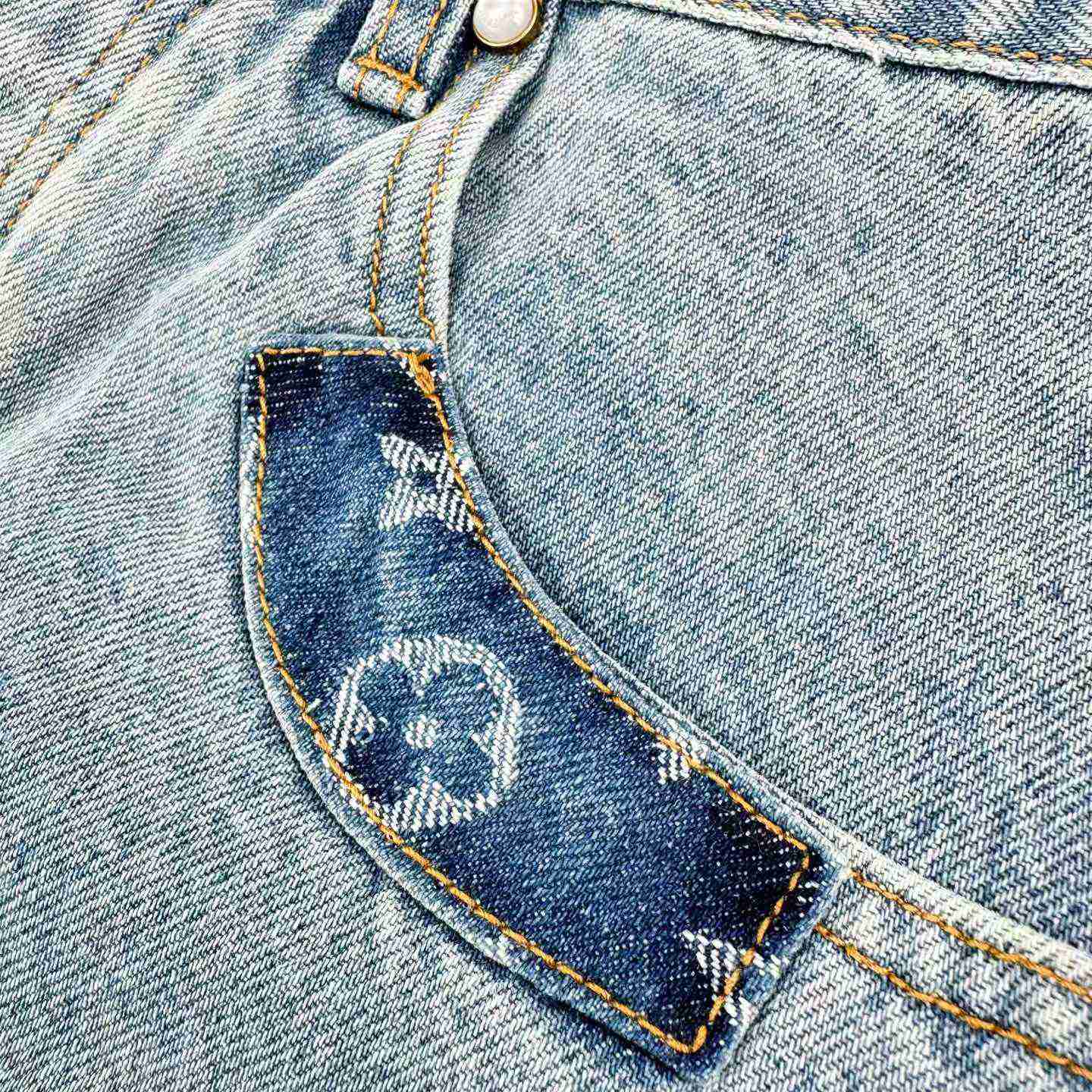Louis Vuitton Signature Patchwork Denim Pants 1AKCOI - DesignerGu