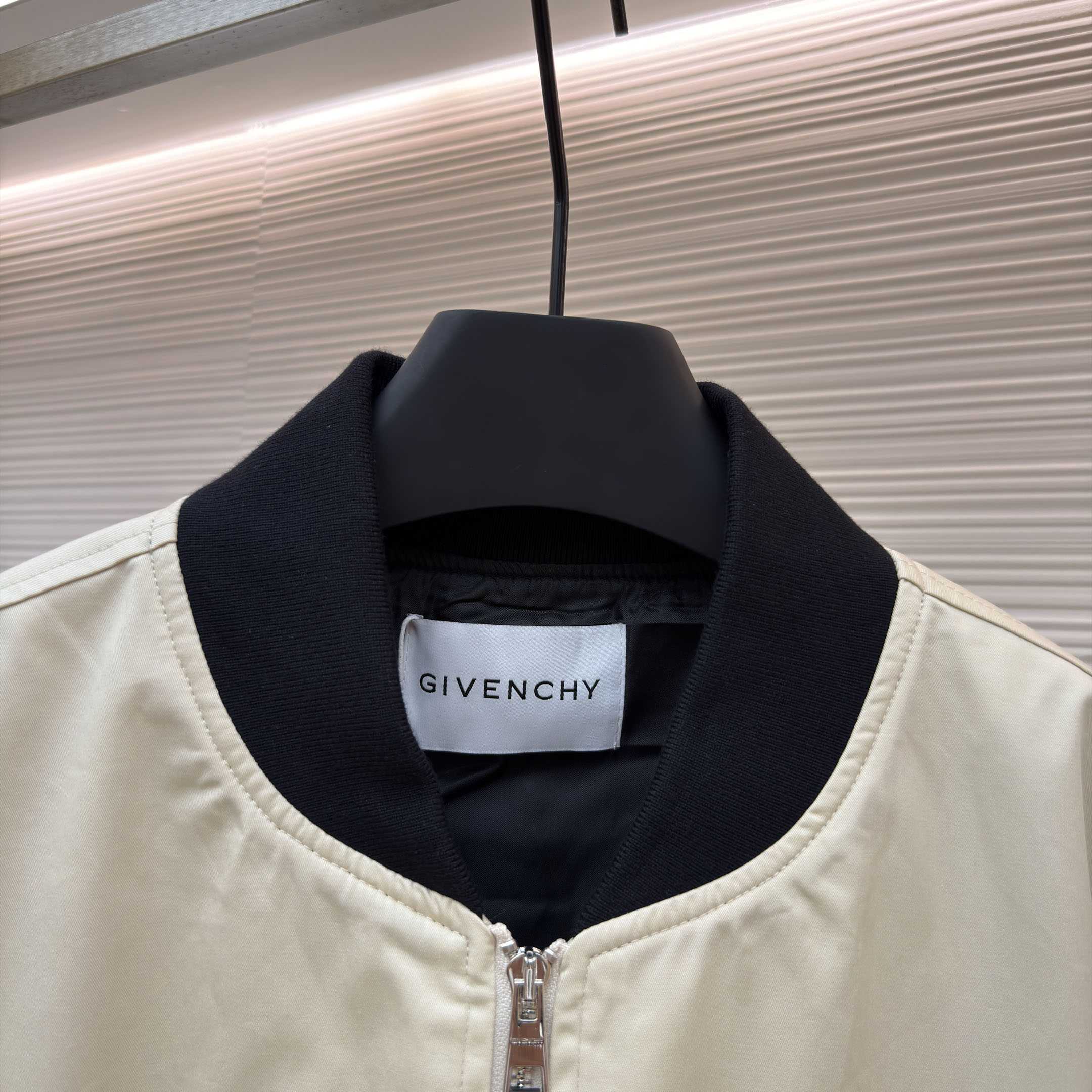 Givenchy LeaMix Material Blouson With Givenchy Paris Embroidery - DesignerGu