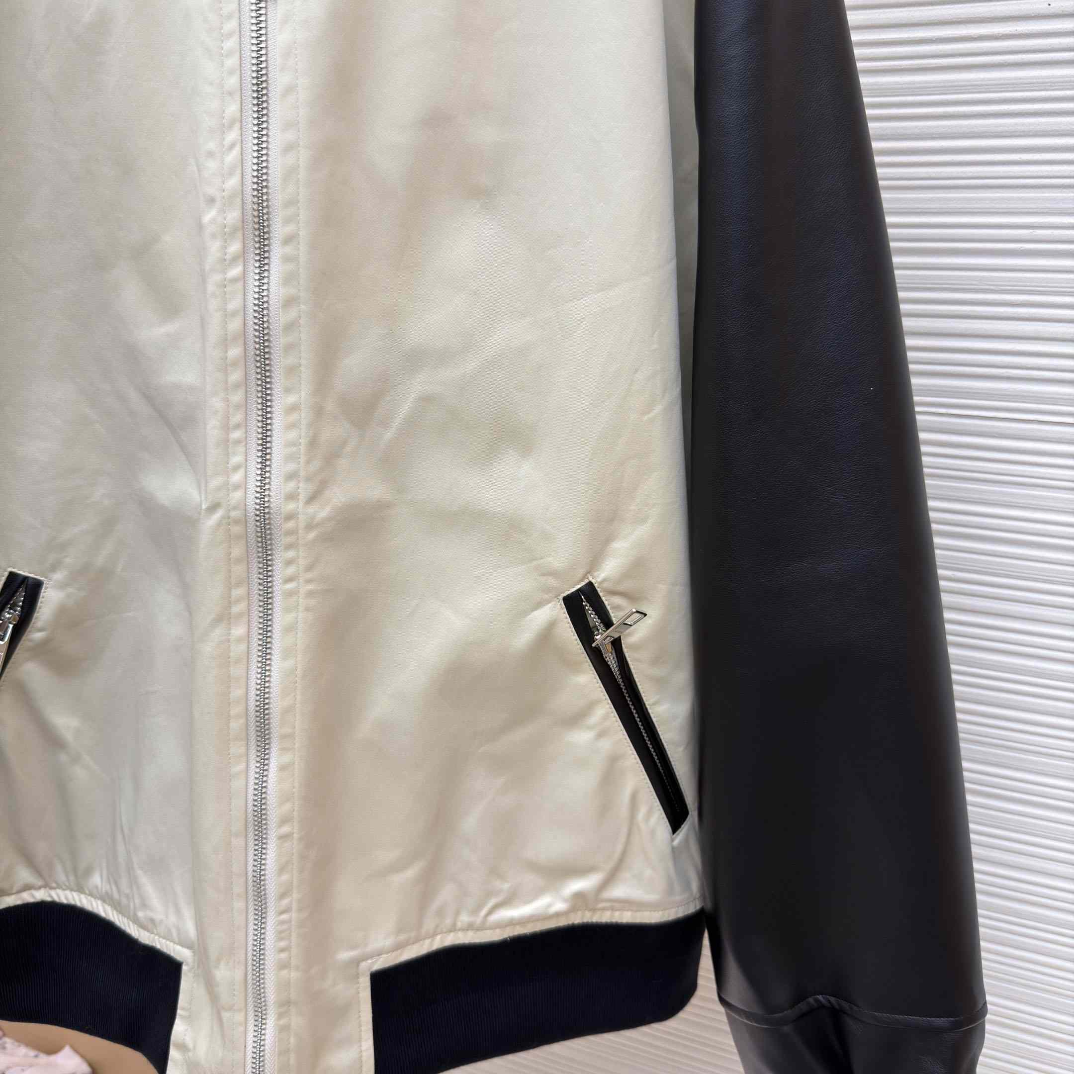 Givenchy LeaMix Material Blouson With Givenchy Paris Embroidery - DesignerGu