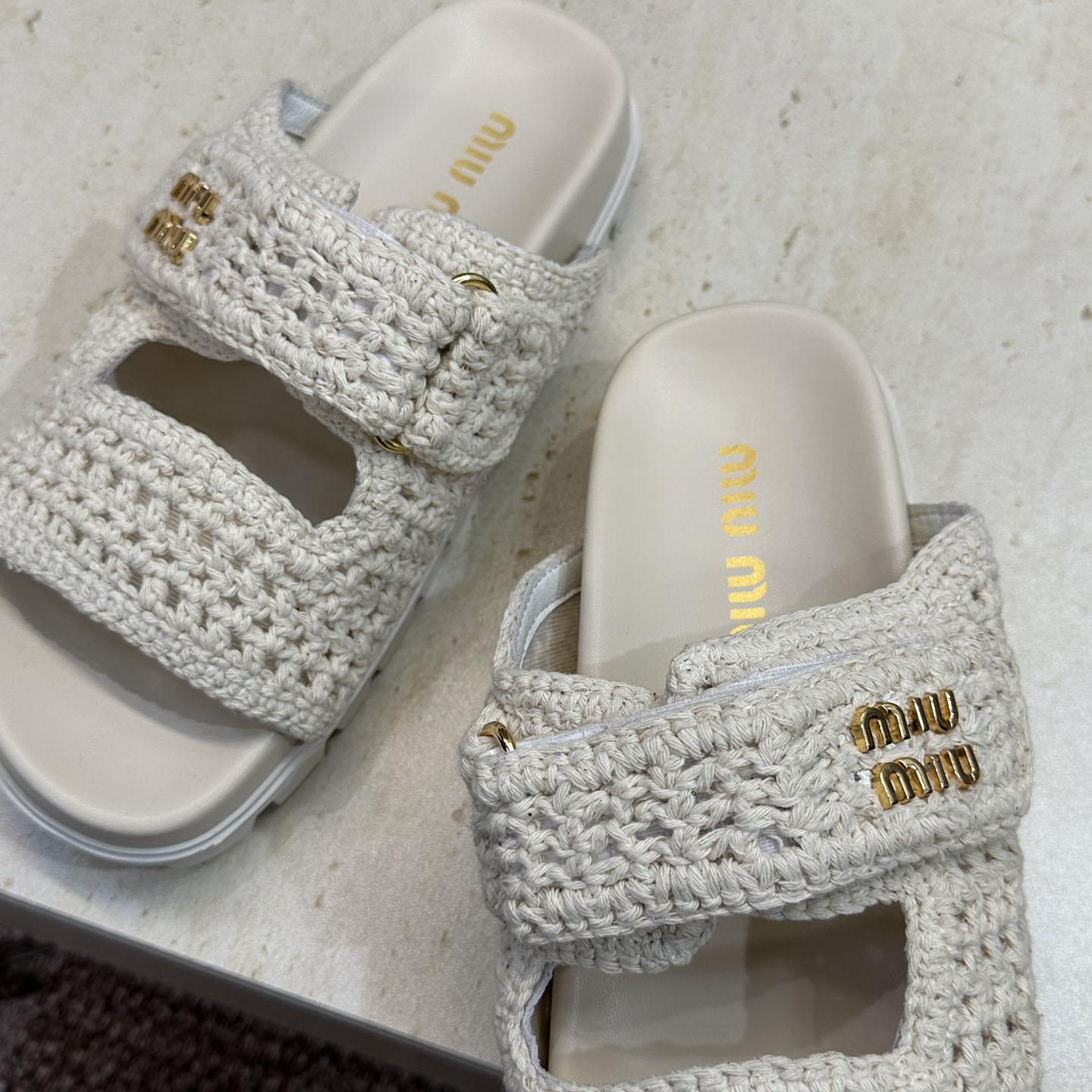 Miu Miu Crochet Sandals - DesignerGu