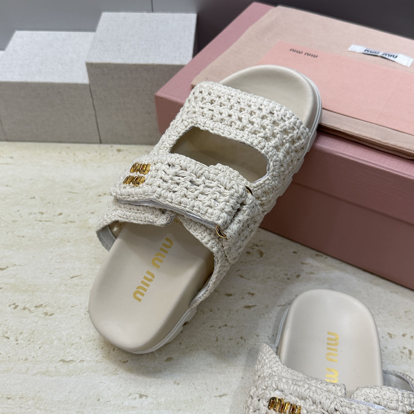 Miu Miu Crochet Sandals - DesignerGu