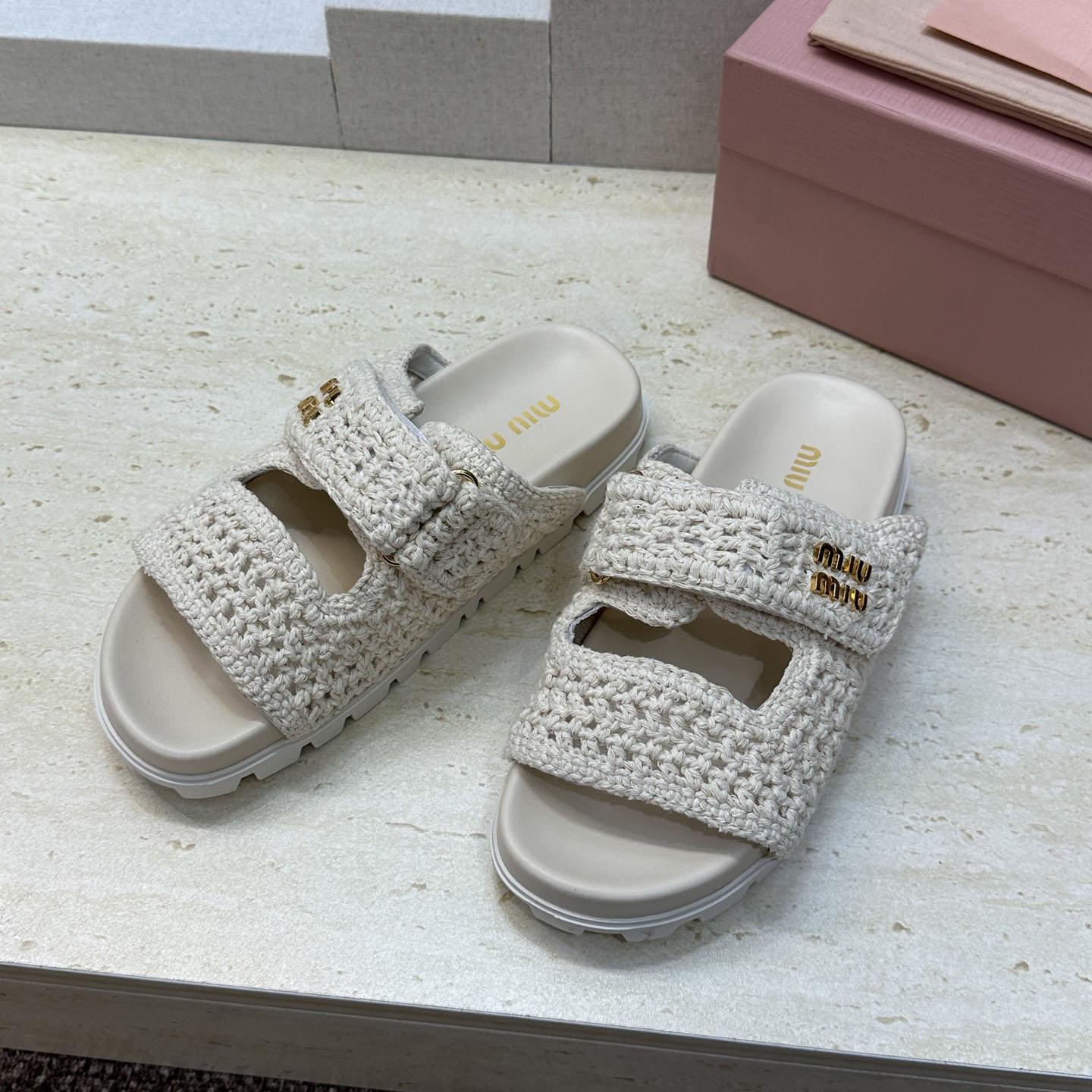 Miu Miu Crochet Sandals - DesignerGu