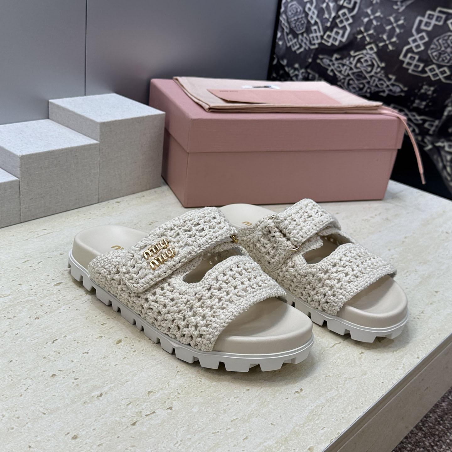 Miu Miu Crochet Sandals - DesignerGu