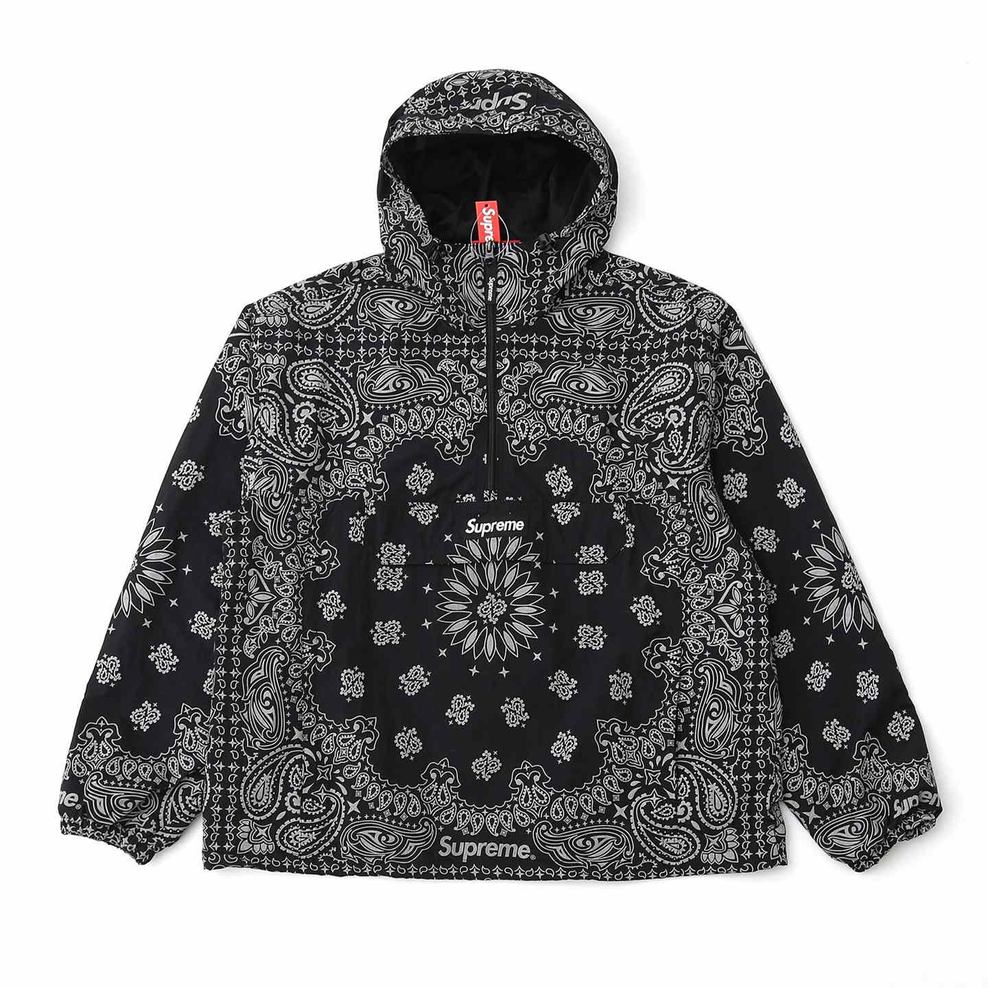 Supreme Reflective Bandana Anorak 'Black' - DesignerGu