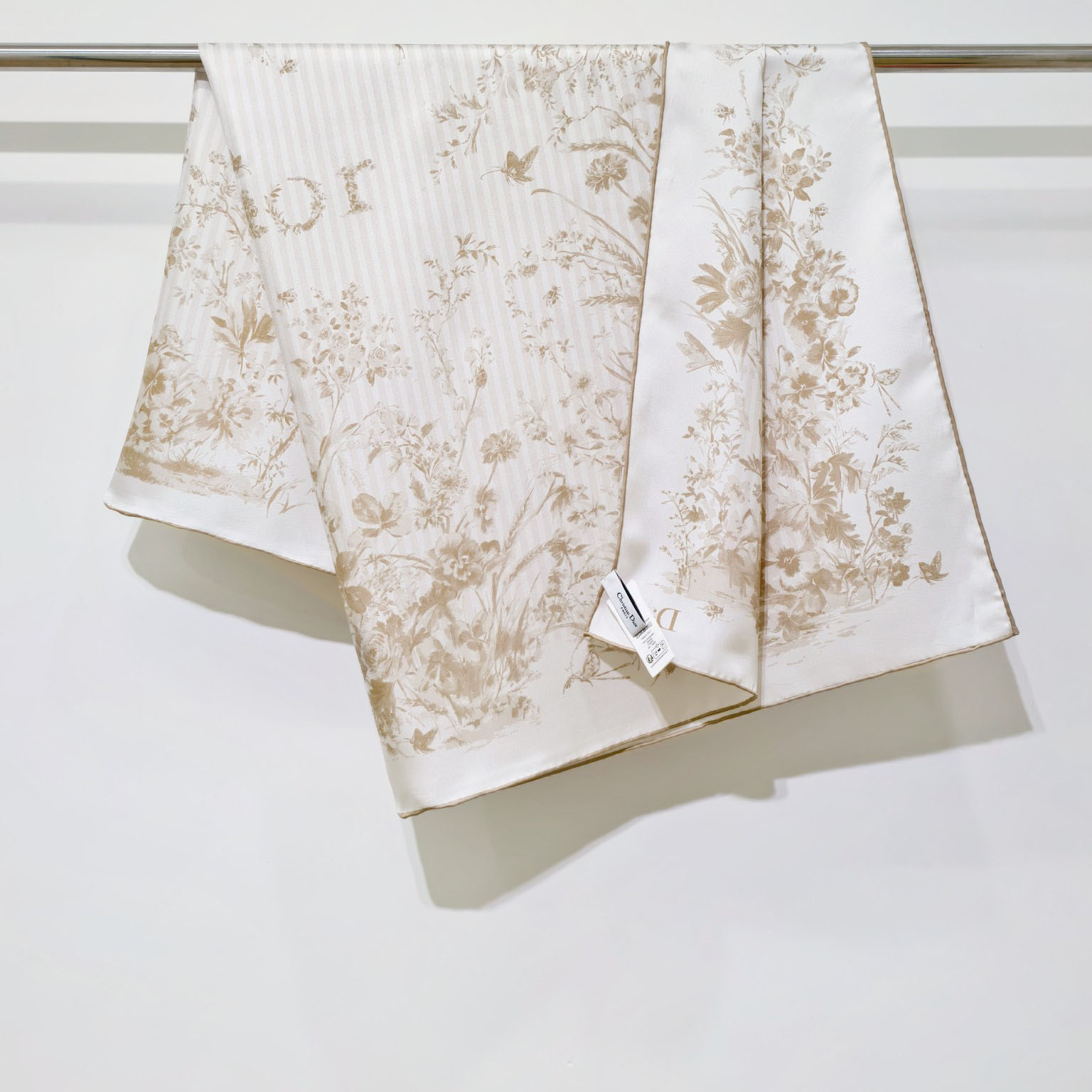 Dior Dioriviera Toile de Jouy Floral Garden 90 Square Scarf - DesignerGu