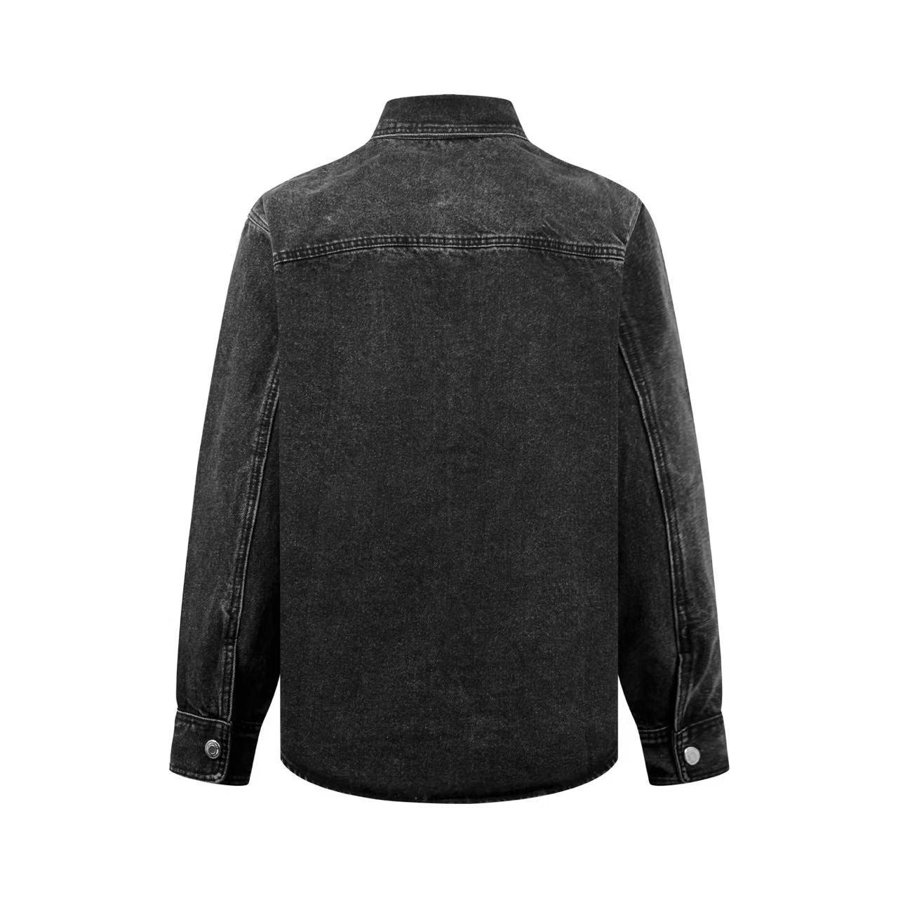 AMI Paris Overshirt With Knitted Ami De Coeur - DesignerGu