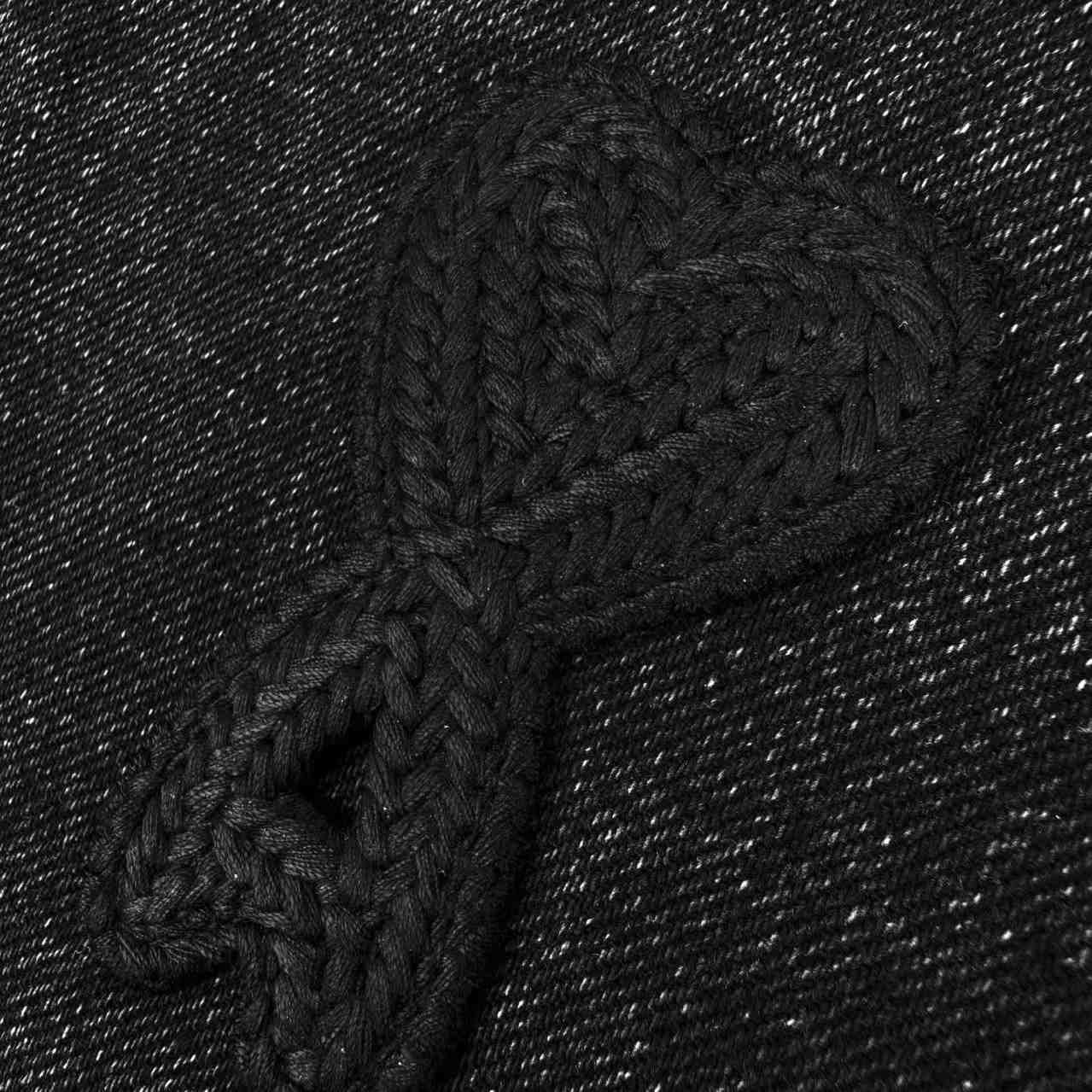 AMI Paris Overshirt With Knitted Ami De Coeur - DesignerGu