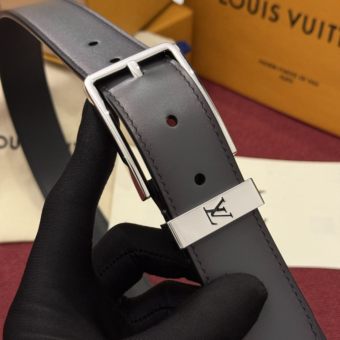 Louis Vuitton Pont Neuf Patinated 35mm Belt - DesignerGu