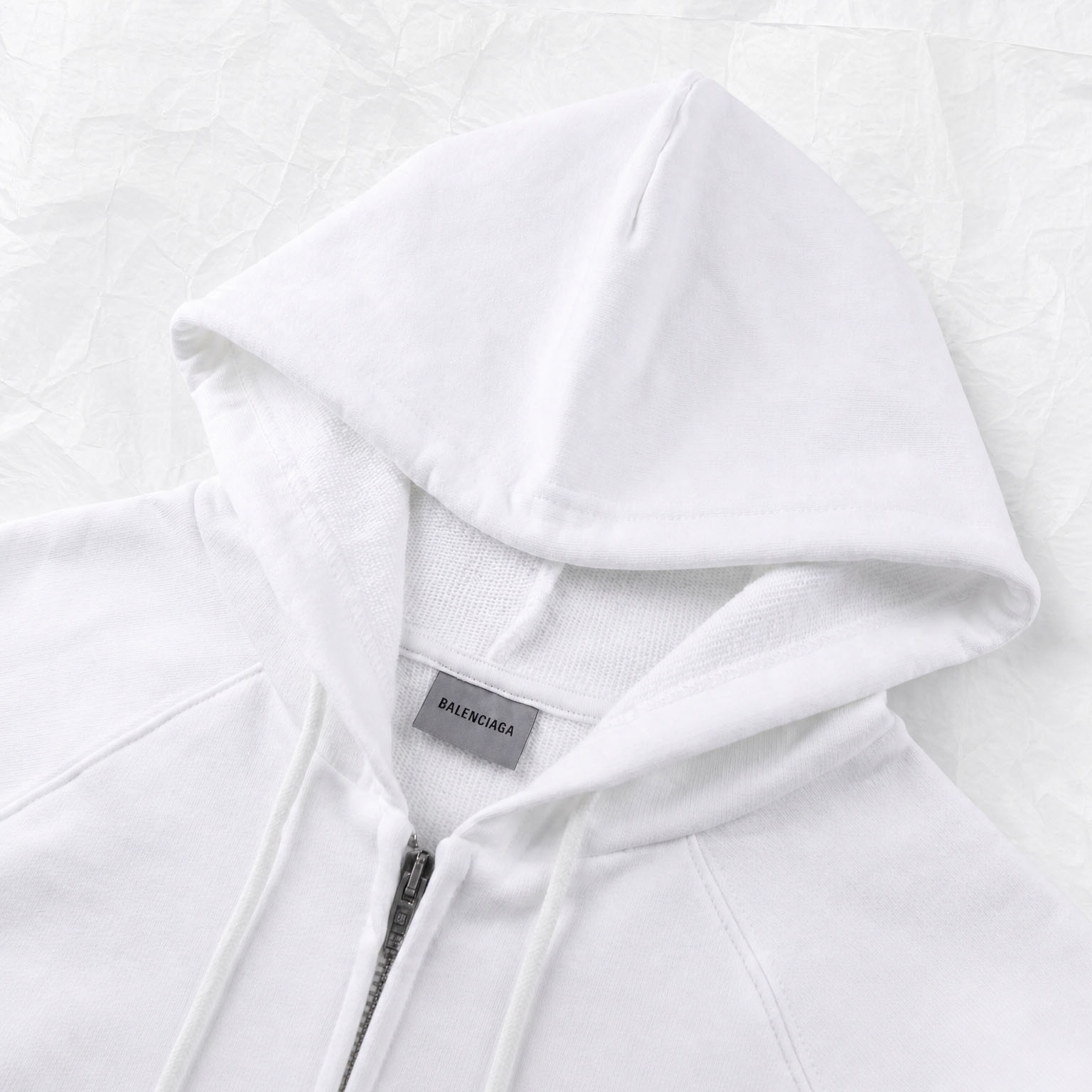 Balenciaga Bodies Zip-up Hoodie In White - DesignerGu