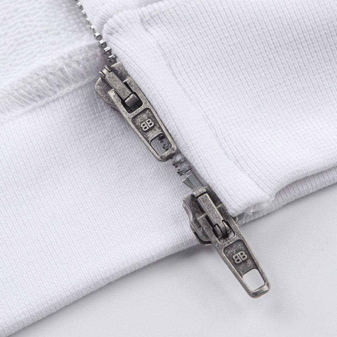 Balenciaga Bodies Zip-up Hoodie In White - DesignerGu