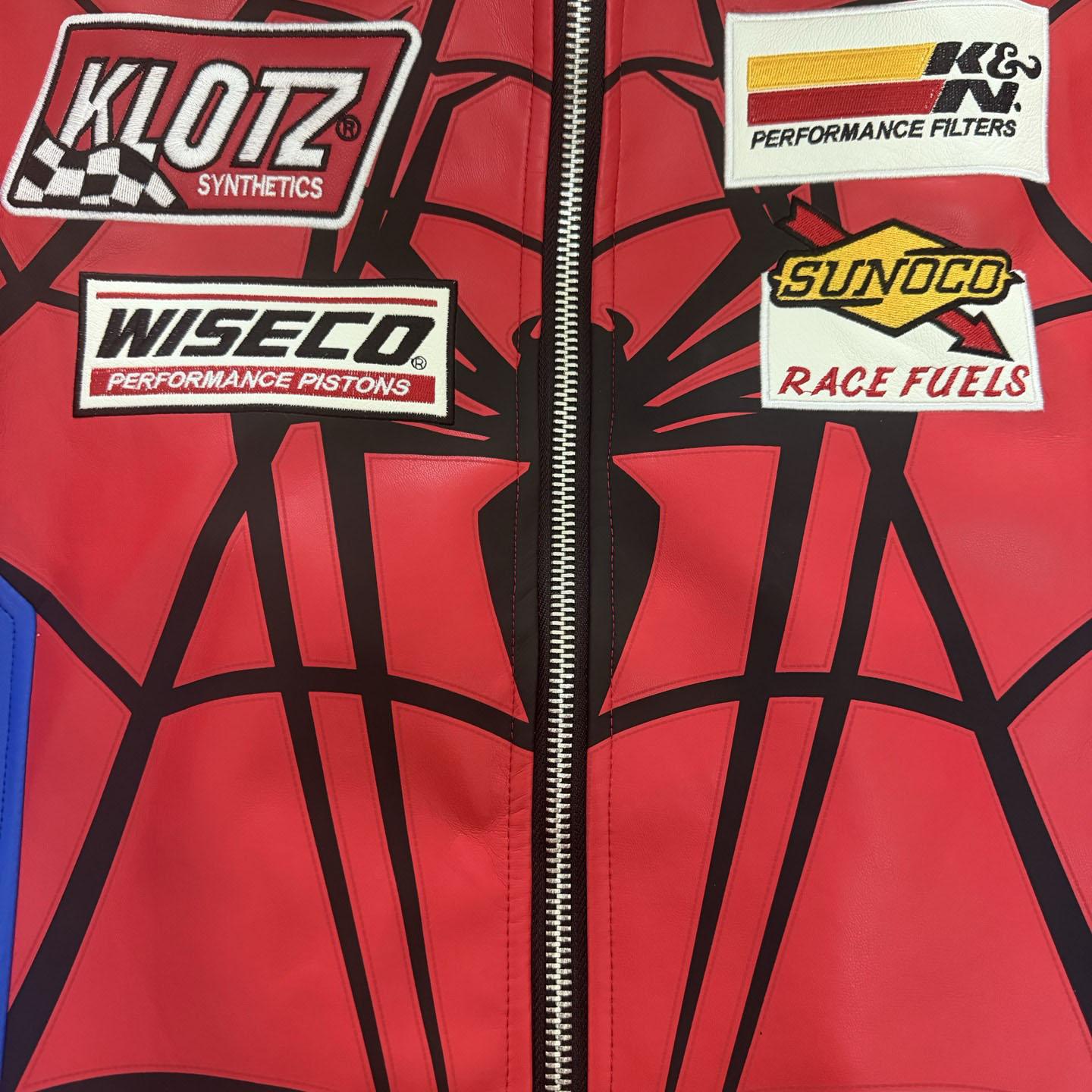 Supreme x Vanson Leathers Spider-Man Jacket 'Red' - DesignerGu