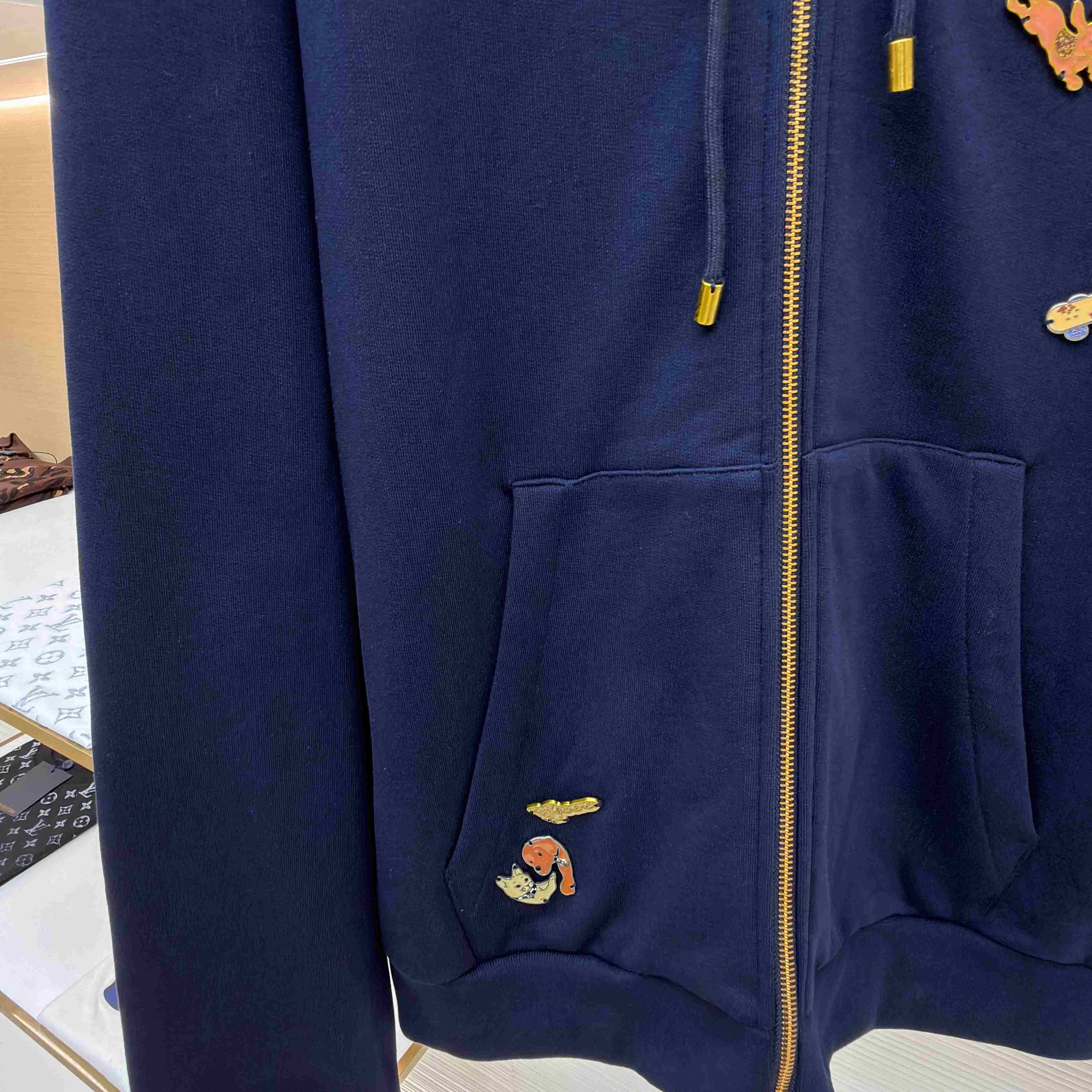Louis Vuitton Chinese Valentine’s Day Zipped Hoodie - DesignerGu
