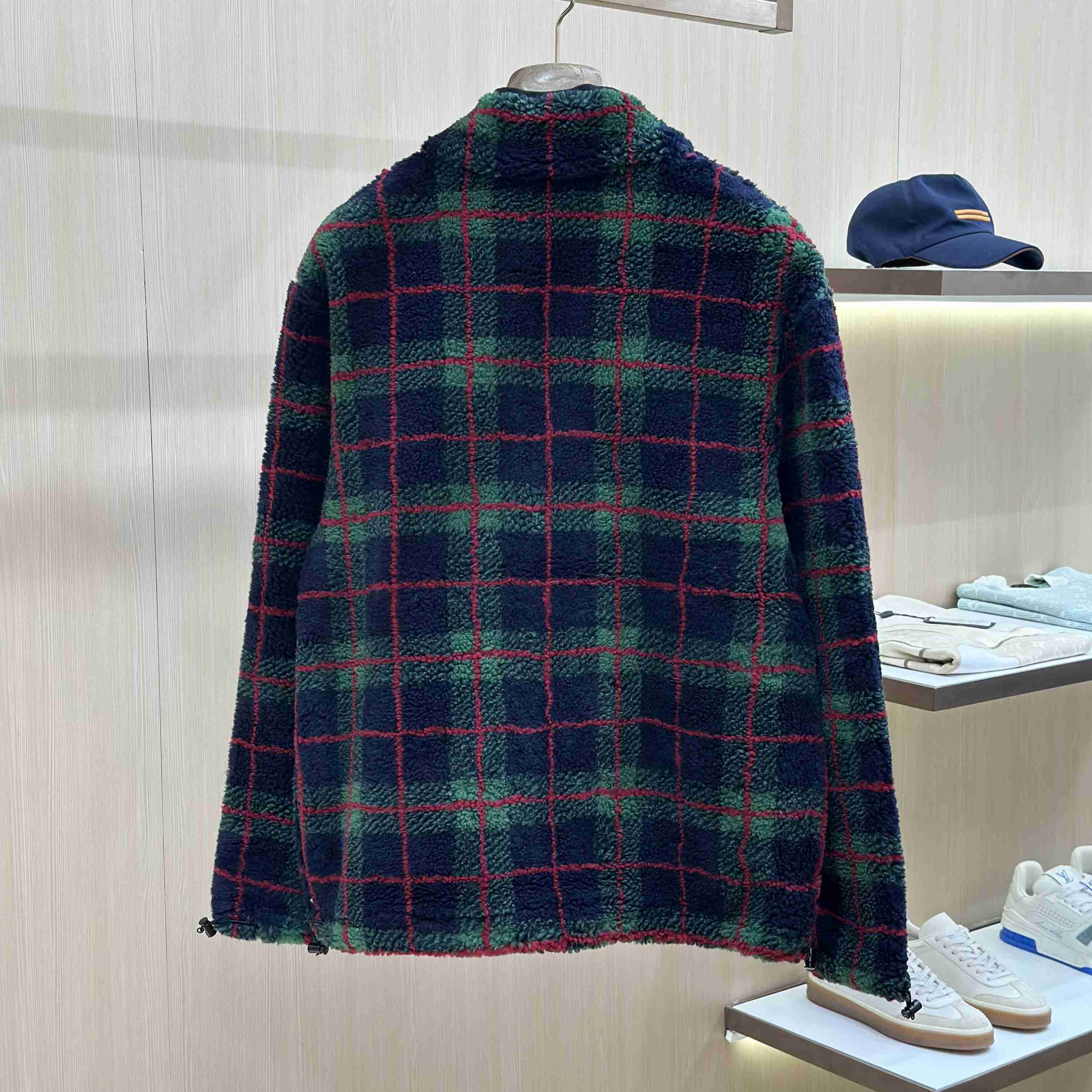 Miu Miu Checked Teddy Jacket - DesignerGu