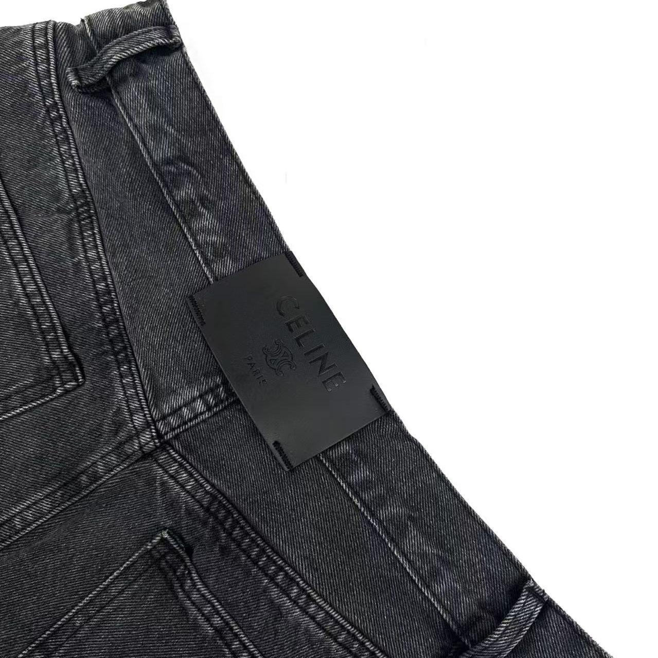 CELINE Boyfriend Jeans 'Max Black Wash' - DesignerGu