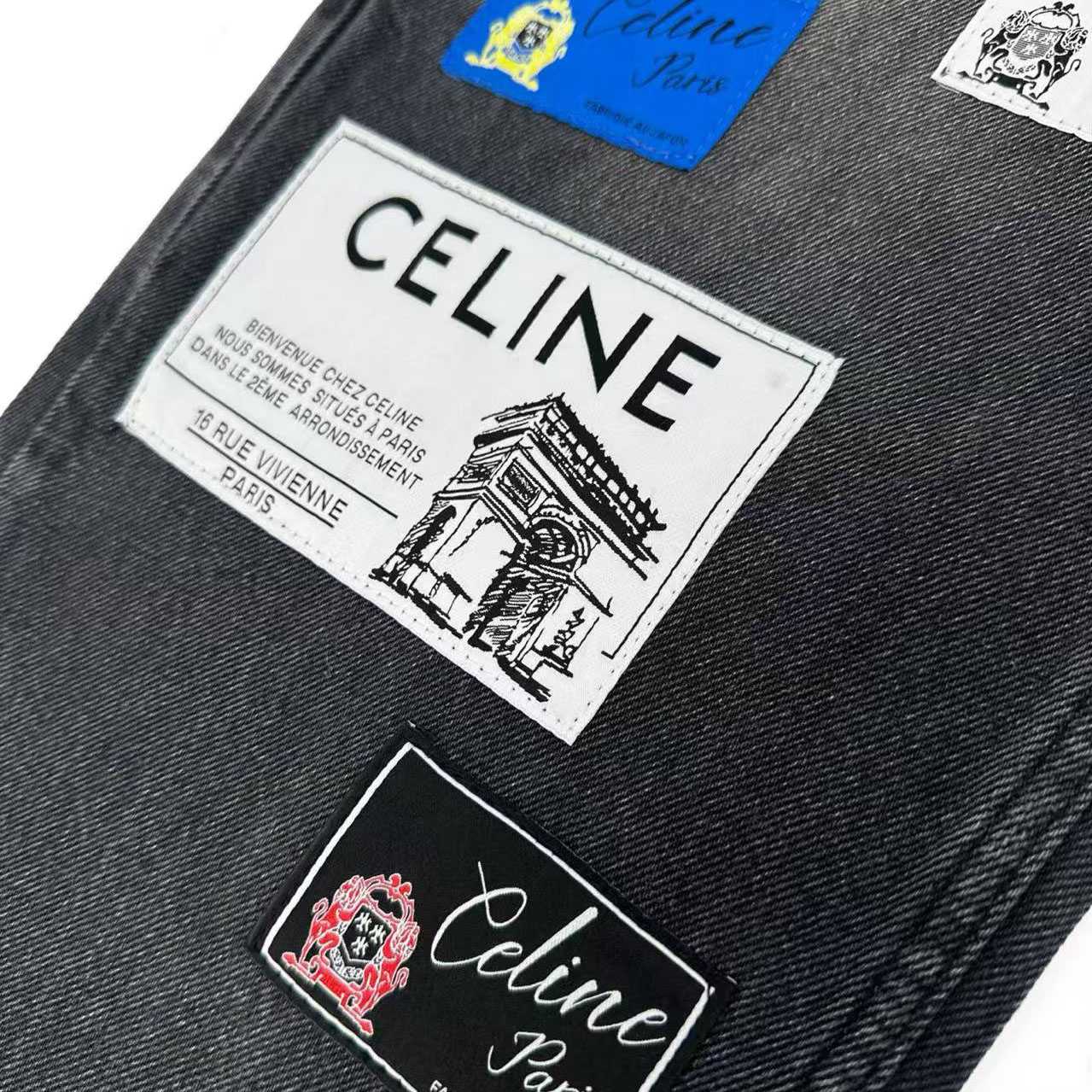 CELINE Boyfriend Jeans 'Max Black Wash' - DesignerGu