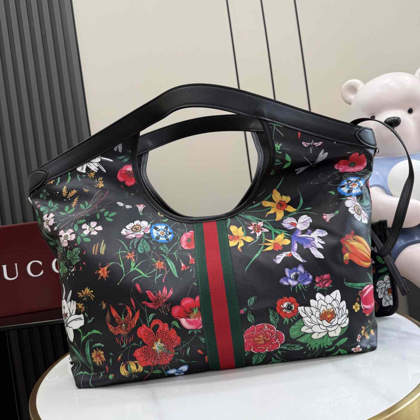 Gucci Giglio Flora Large Tote Bag 853971 - DesignerGu