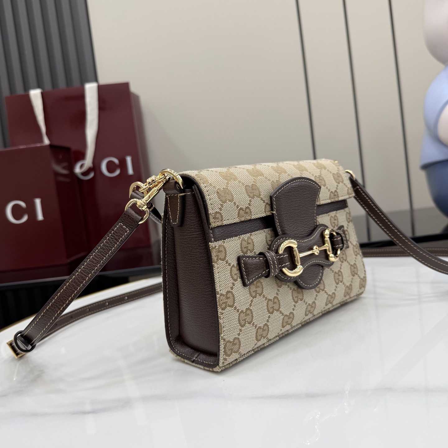Gucci Horsebit Duomo Small Top Handle Bag A006O9 - DesignerGu