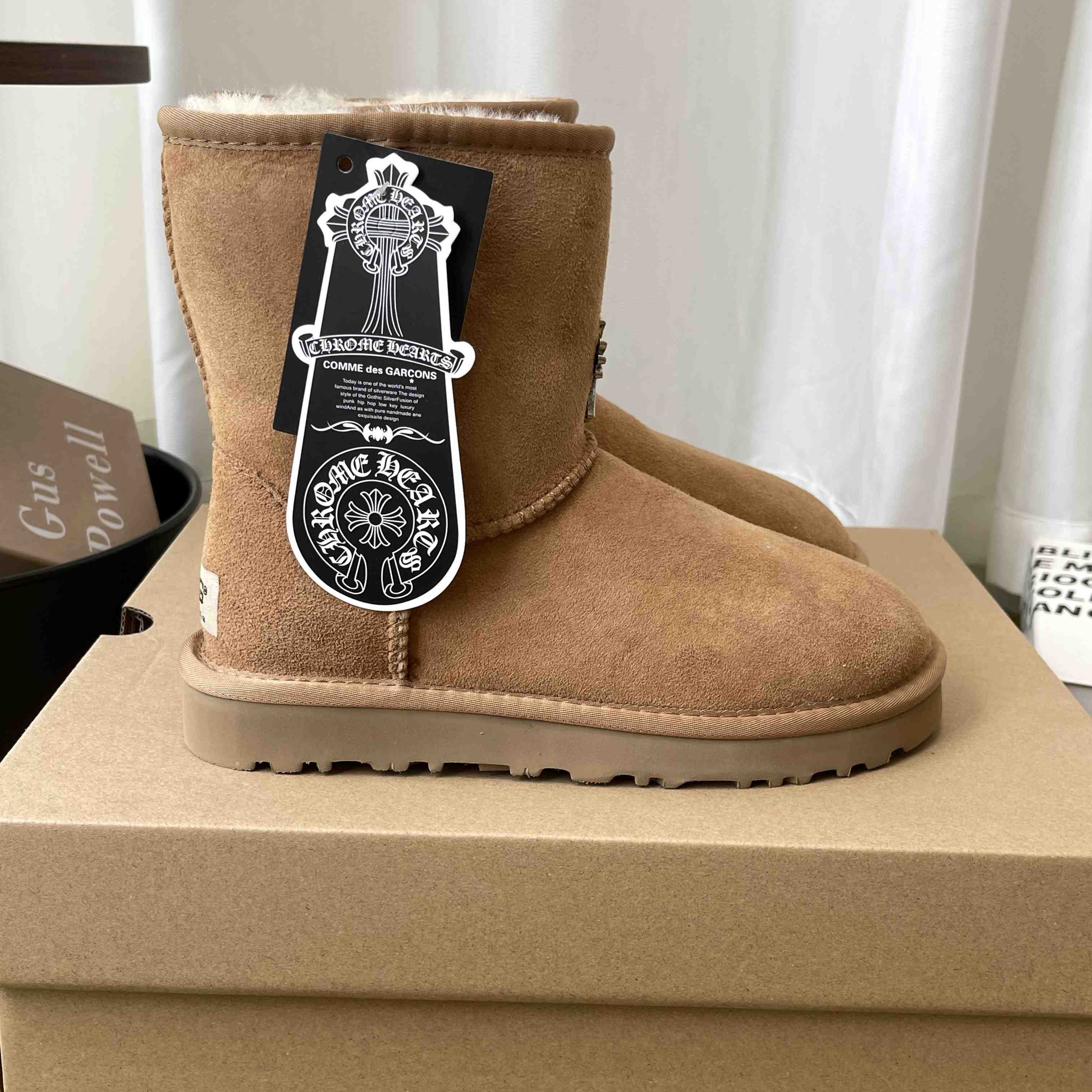 Chrome Hearts Cross Embellished Ugg Boots - DesignerGu