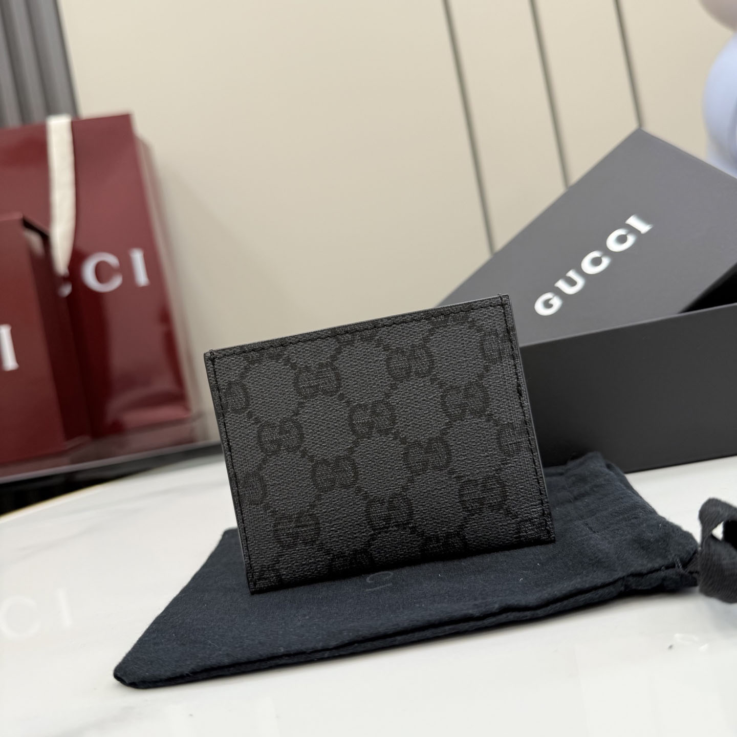 Gucci Card Case With Web Card Slots A0071B - DesignerGu
