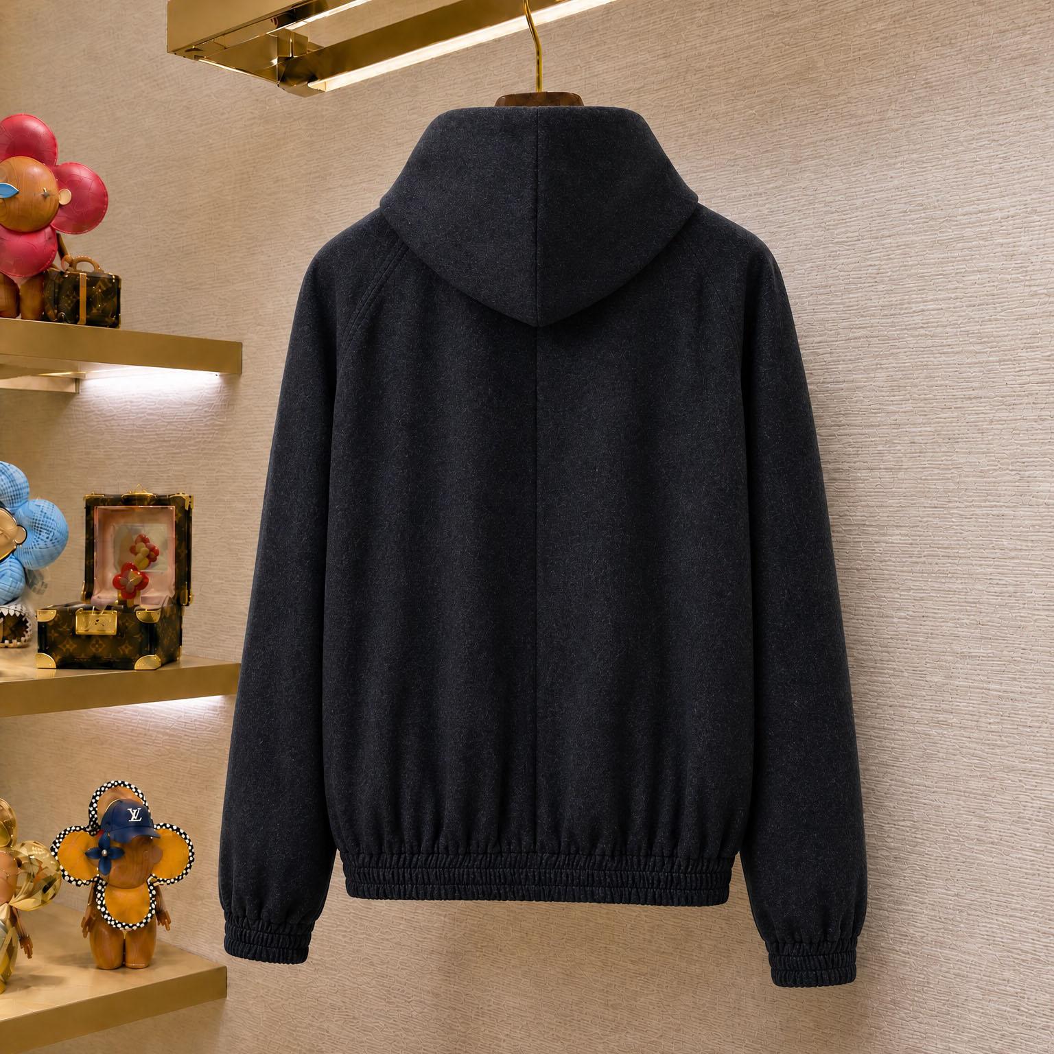 Fendi Dark Grey Cashmere Sweatshirt - DesignerGu