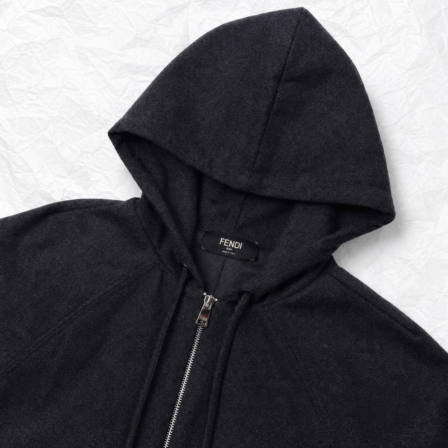 Fendi Dark Grey Cashmere Sweatshirt - DesignerGu