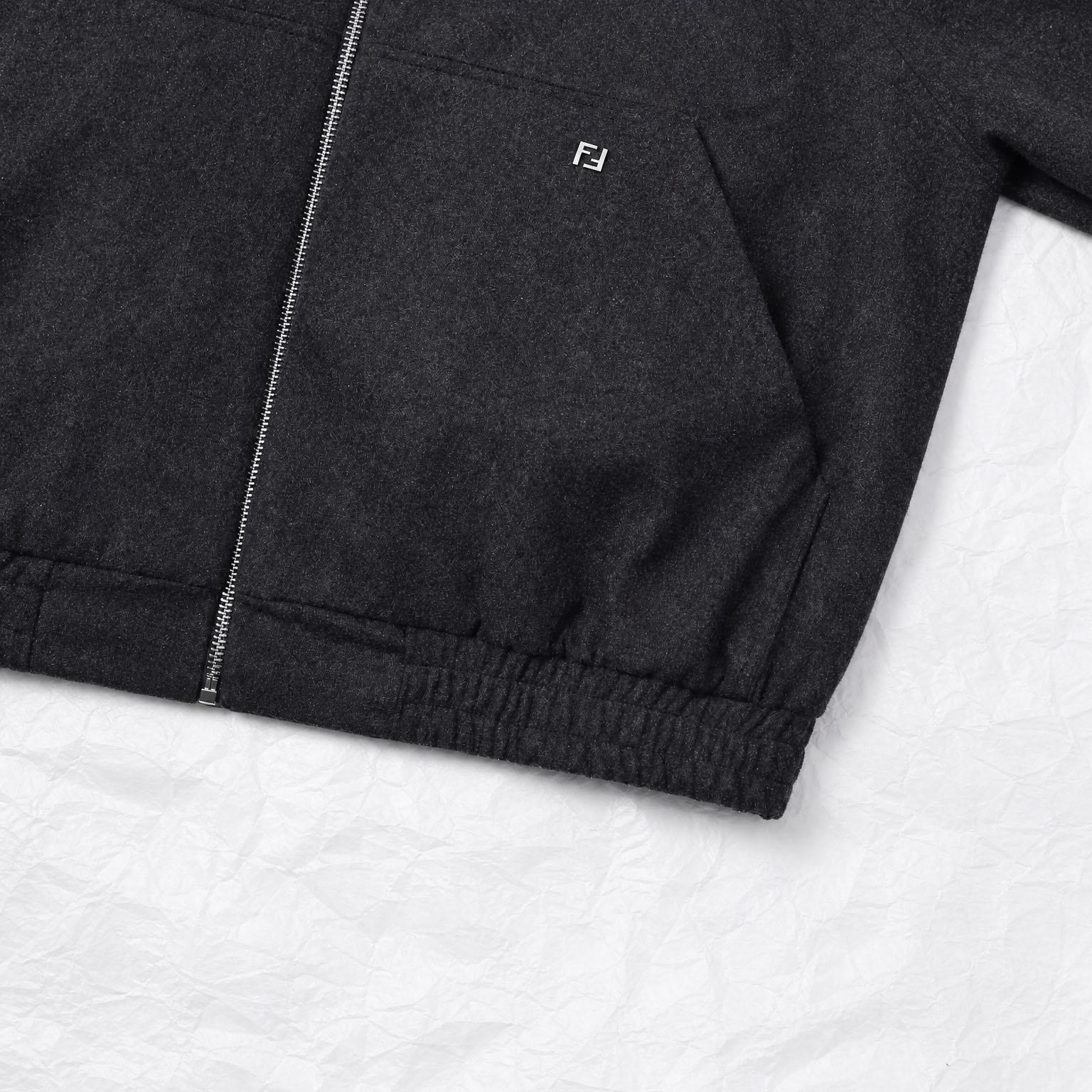 Fendi Dark Grey Cashmere Sweatshirt - DesignerGu