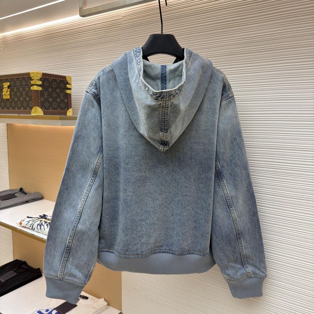 Louis Vuitton Hooded Workwear Denim Blouson 1AJBAR - DesignerGu