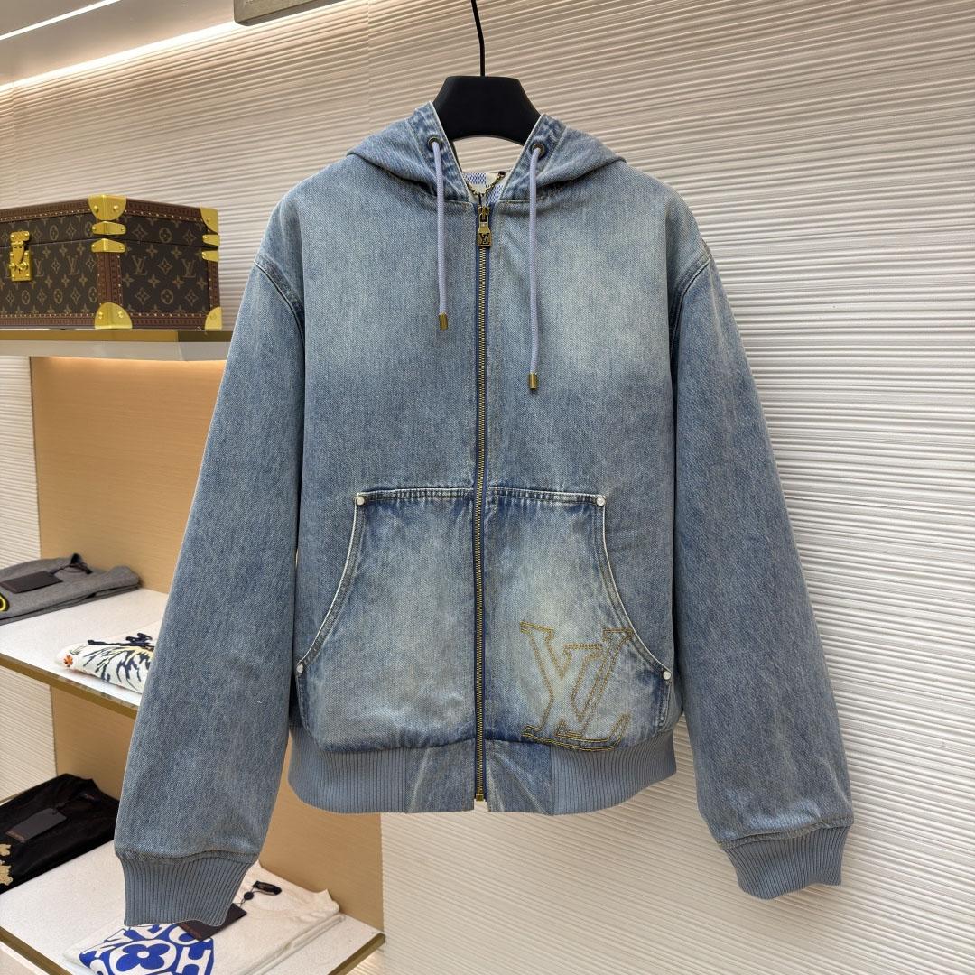 Louis Vuitton Hooded Workwear Denim Blouson 1AJBAR - DesignerGu