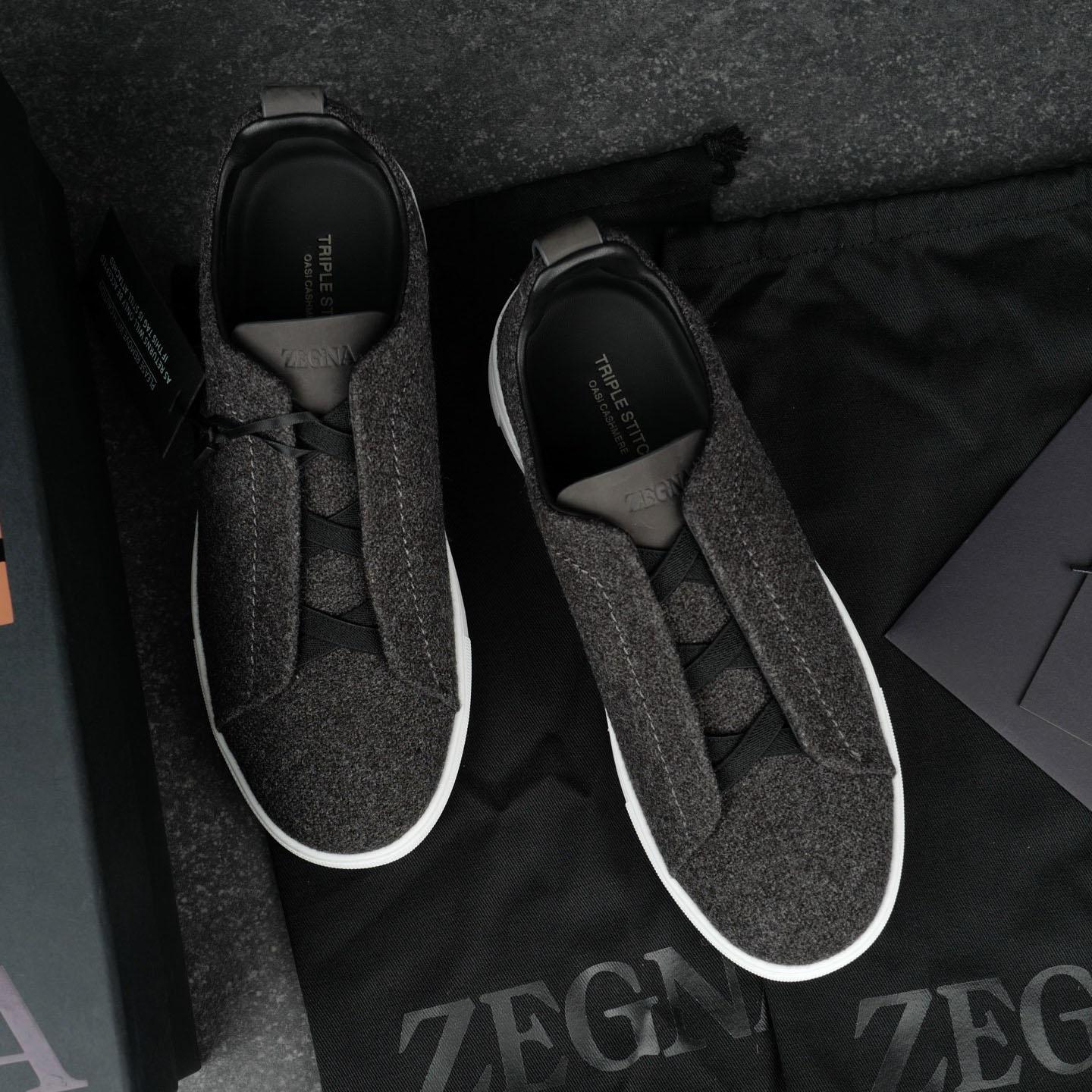 ZEGNA  Triple Stitch™ Oasi Cashmere Sneakers - DesignerGu