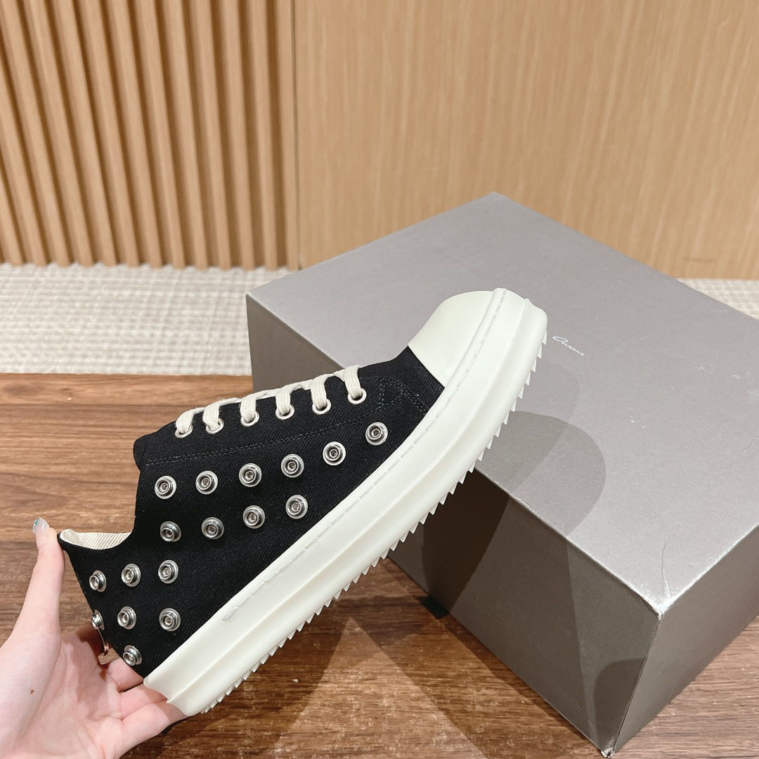 Rick Owens DRKSHDW Luxor Low 'Male Snaps - Black' - DesignerGu