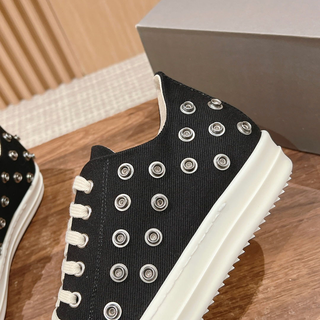 Rick Owens DRKSHDW Luxor Low 'Male Snaps - Black' - DesignerGu