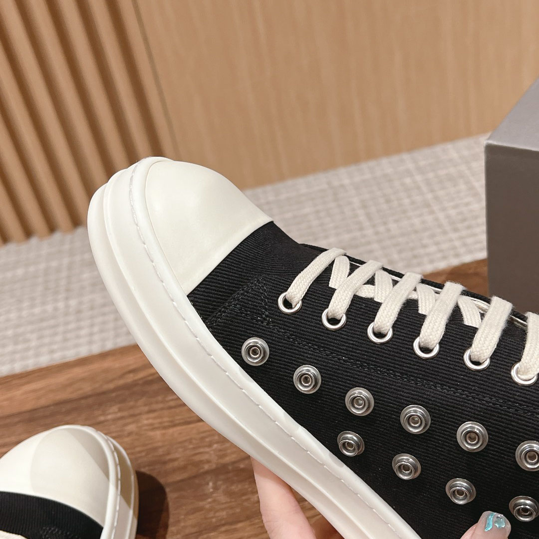 Rick Owens DRKSHDW Luxor Low 'Male Snaps - Black' - DesignerGu