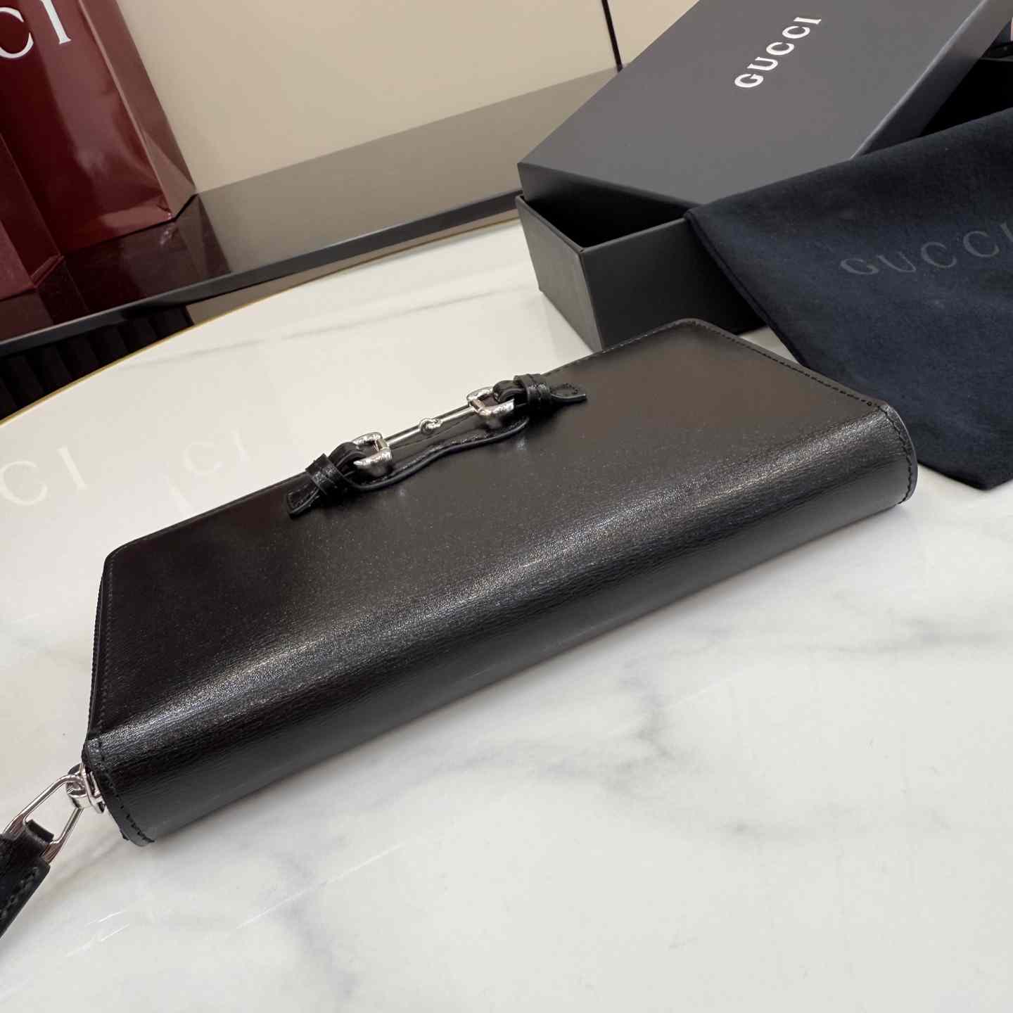 Gucci Zip Around Wallet With Horsebit A006YS - DesignerGu