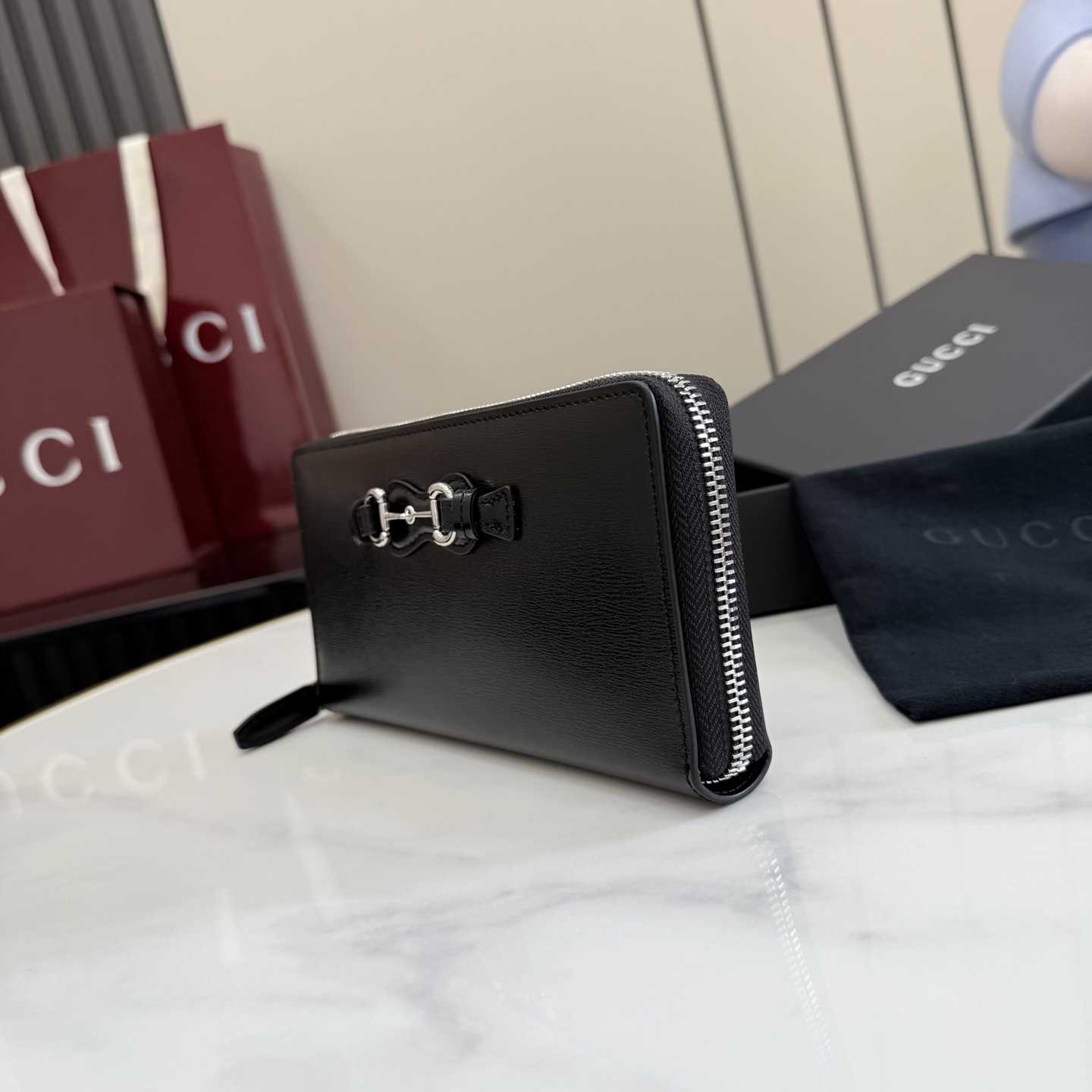 Gucci Zip Around Wallet With Horsebit A006YS - DesignerGu
