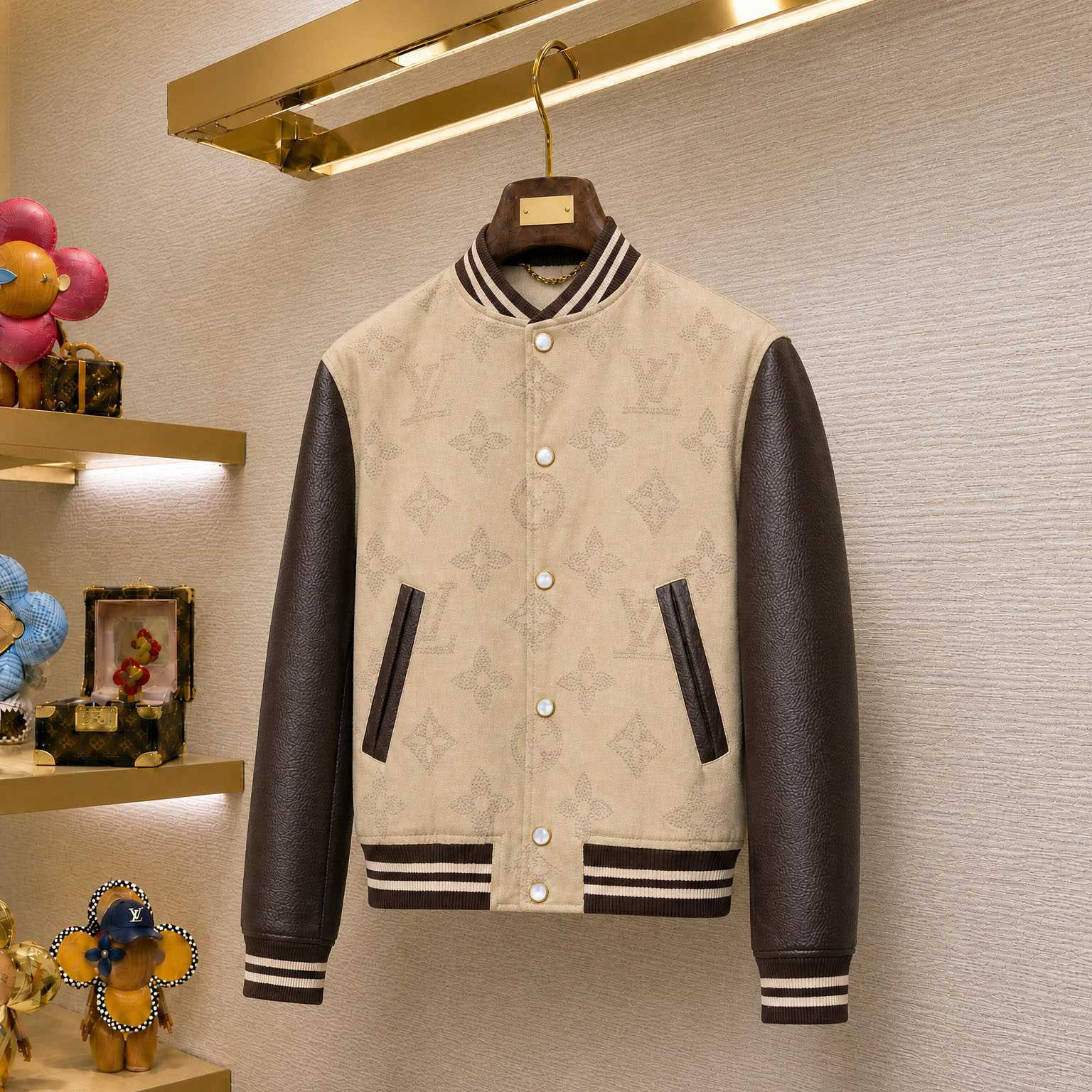 Louis Vuitton Monogram Embroidered Varsity Blouson 1AHBZ7 - DesignerGu