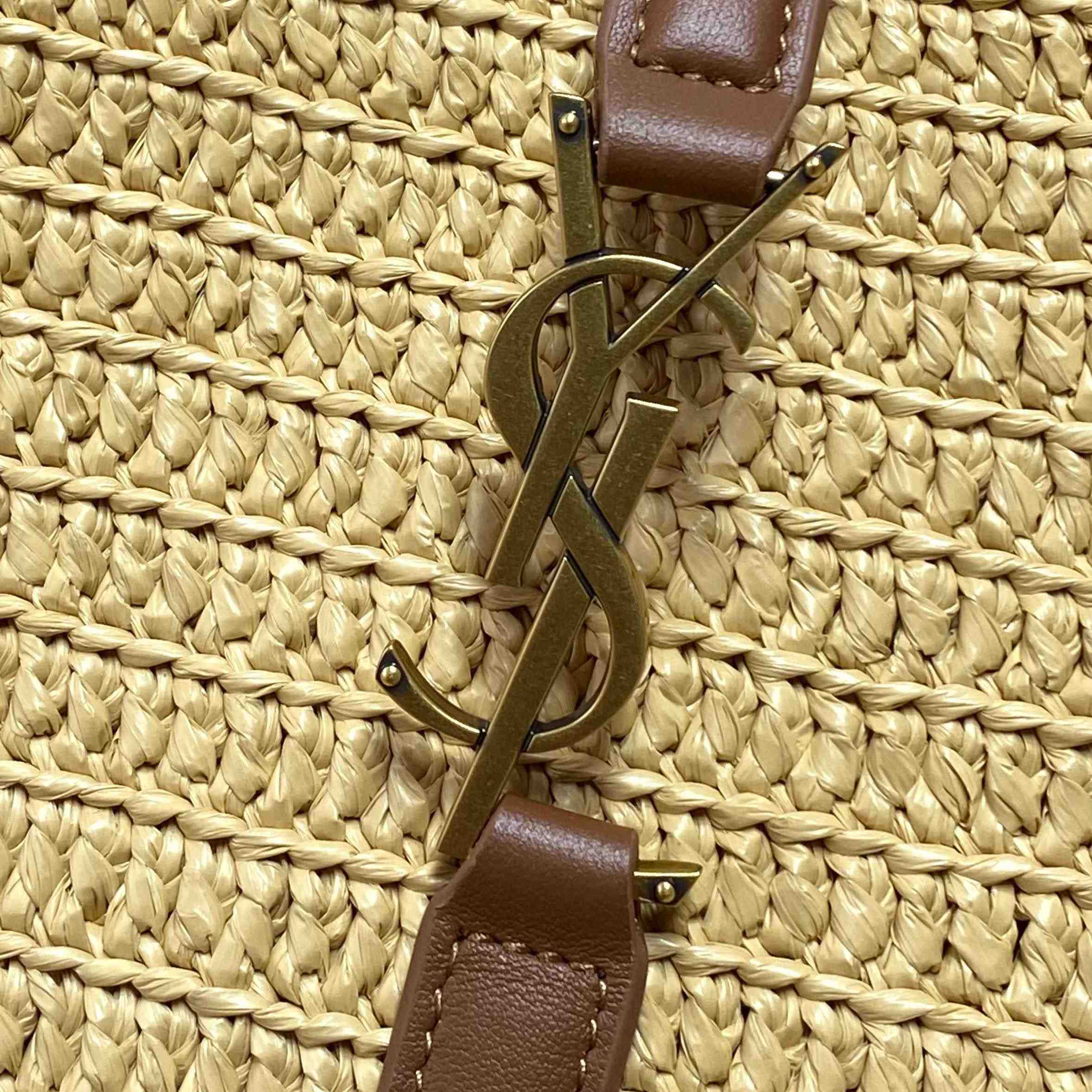 Saint Laurent LE 5 À 7 Supple Large In Raffia - DesignerGu