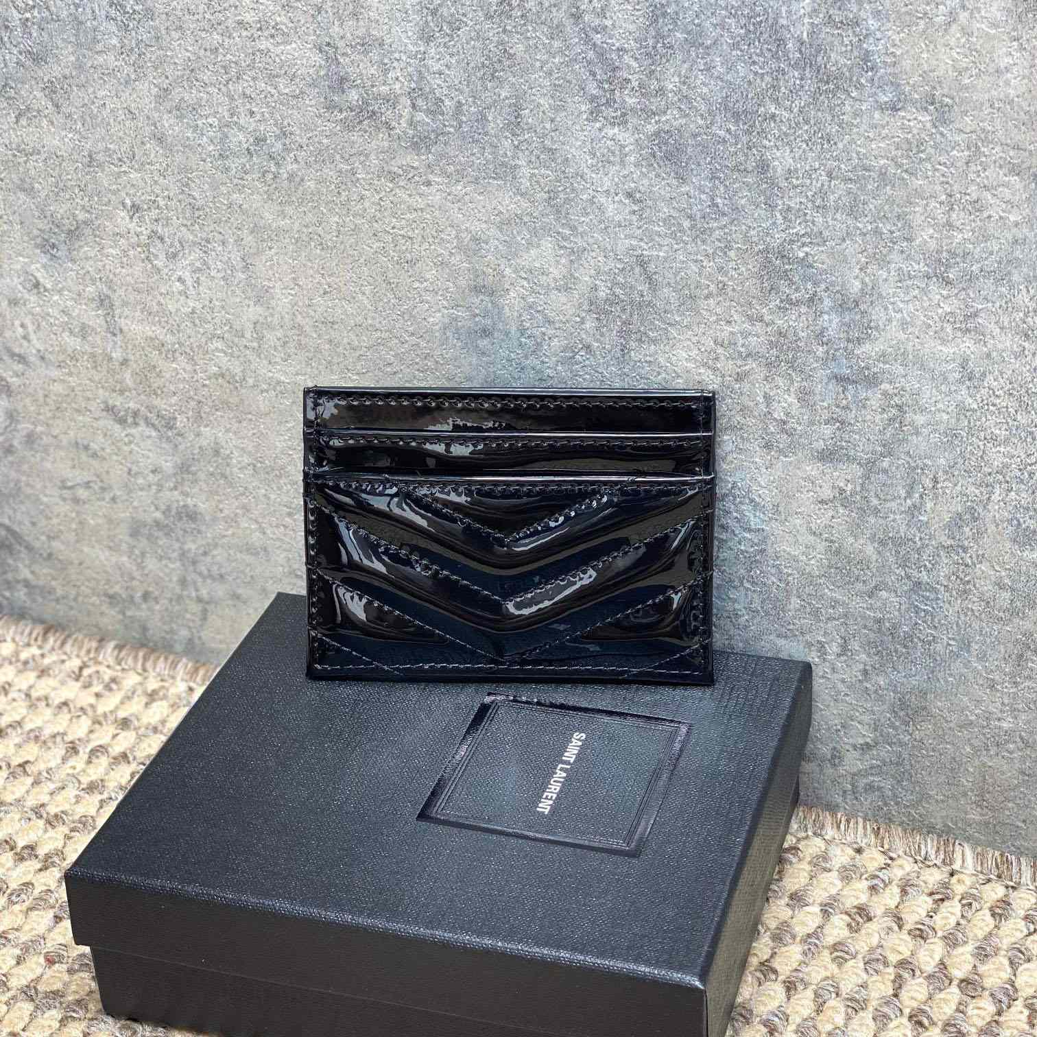 Saint Laurent Cassandre Card Case In Patent Leather - DesignerGu