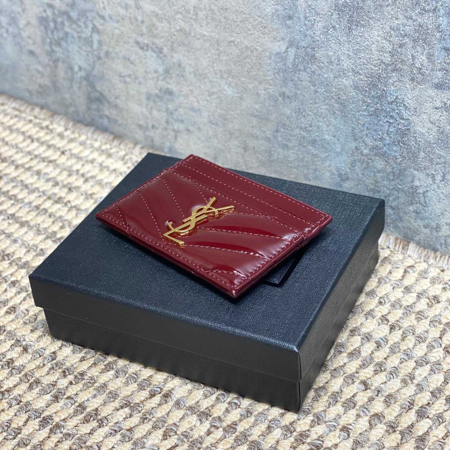 Saint Laurent Cassandre Card Case In Patent Leather - DesignerGu