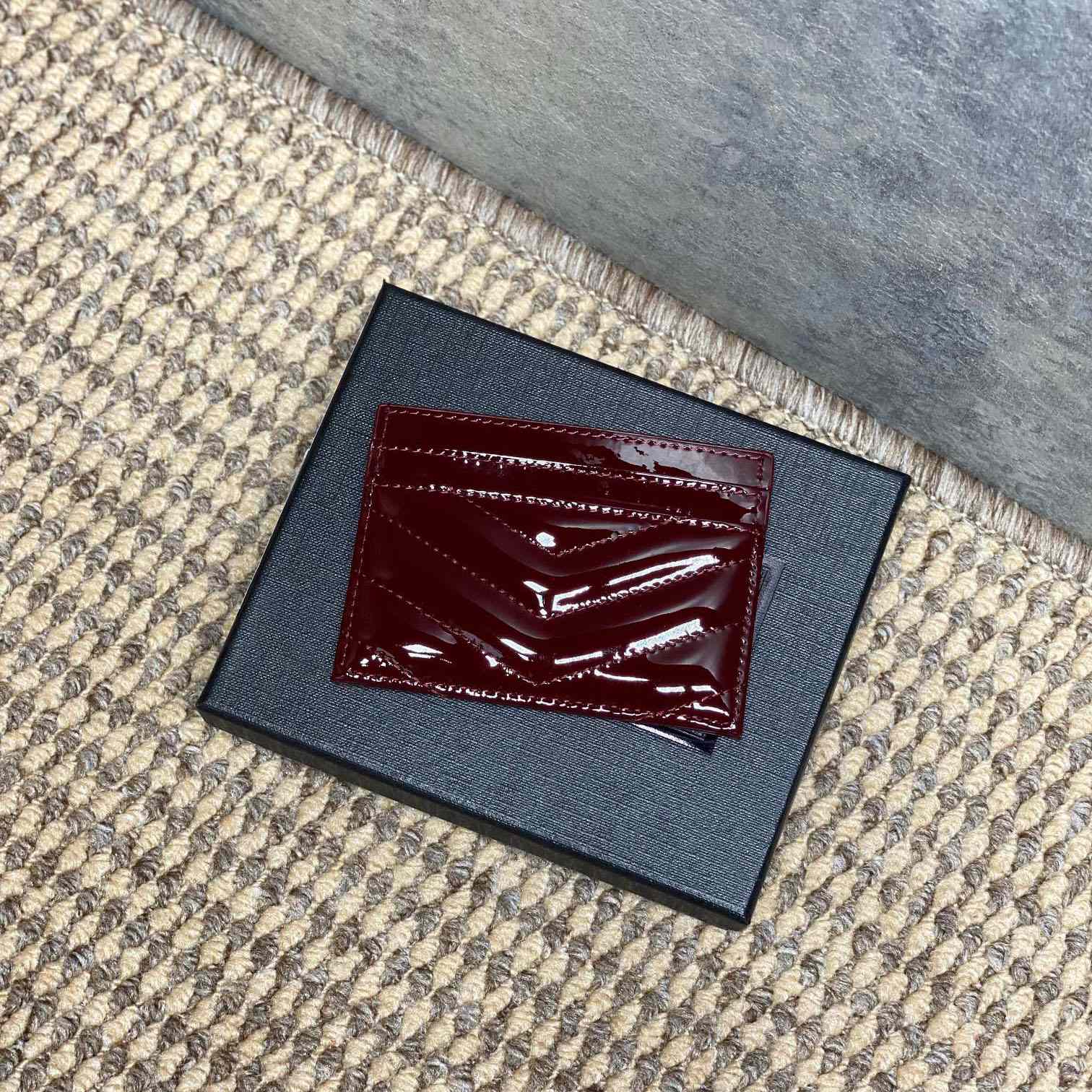 Saint Laurent Cassandre Card Case In Patent Leather - DesignerGu