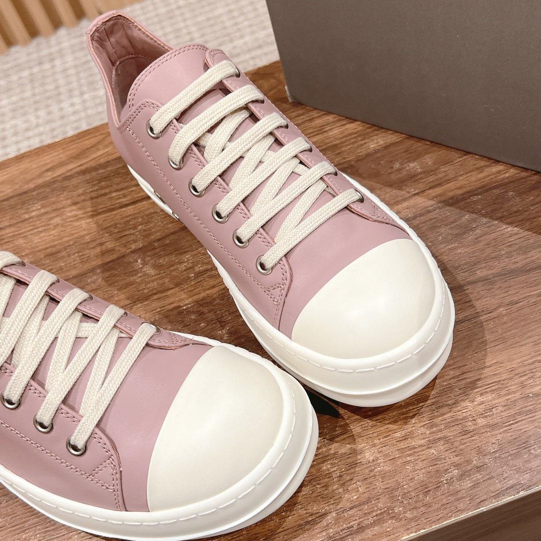 Rick Owens Pink Low Sneakers - DesignerGu