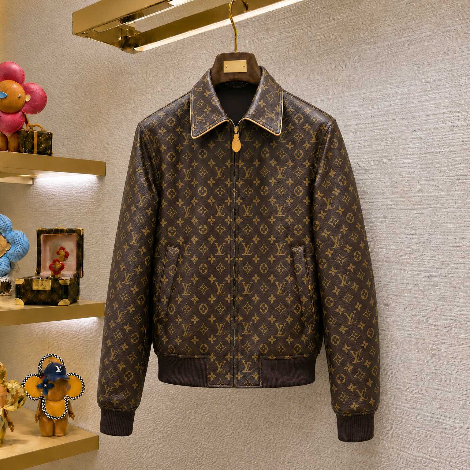 Louis Vuitton Monogram Padded Leather Blouson 1AKO4R - DesignerGu